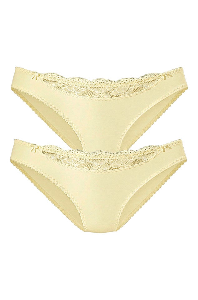 Nuance Slip, (2 St.), mit Spitzeneinsatz vorne