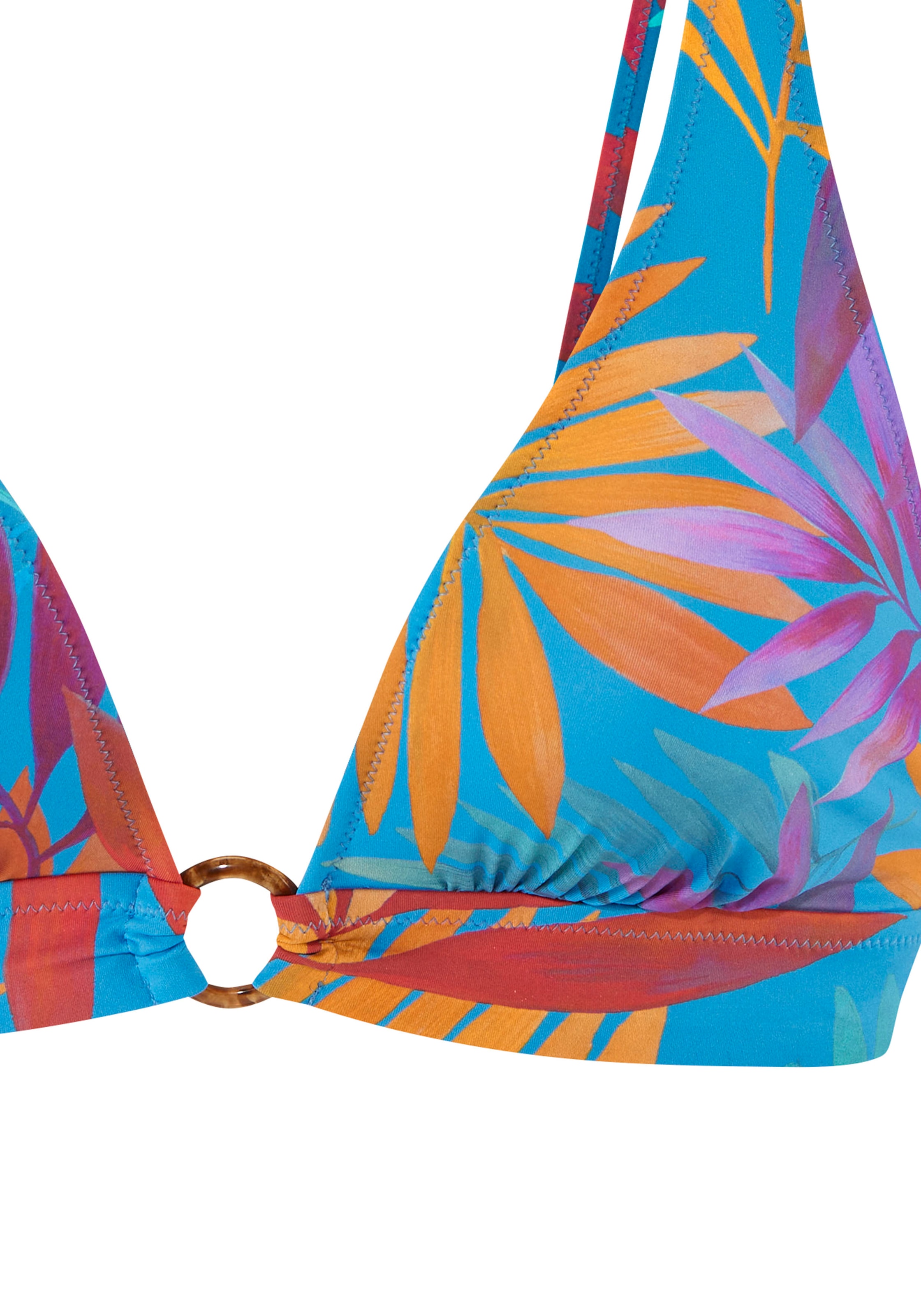 LASCANA Triangel-Bikini, mit kleinem goldfarbenem Zierring