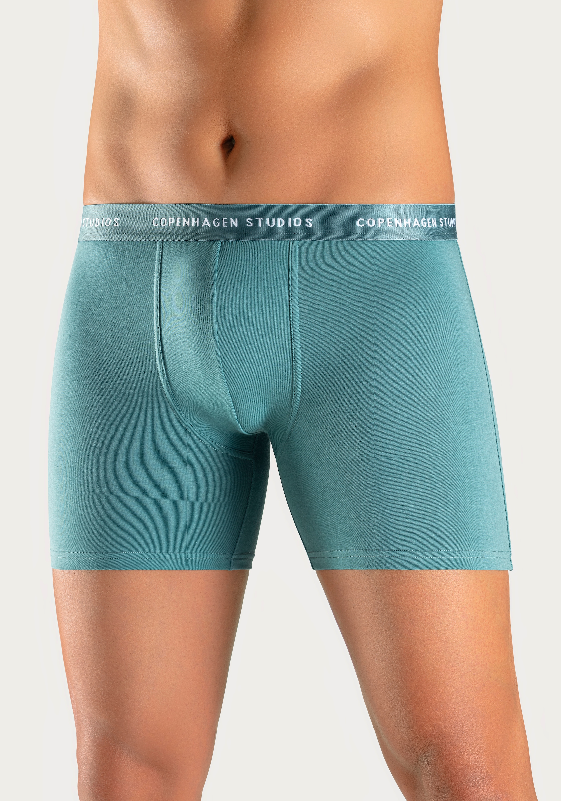 Copenhagen Studios Boxer »Boxershorts für Herren«, (3 St.), mit längerem Bein und Logobund