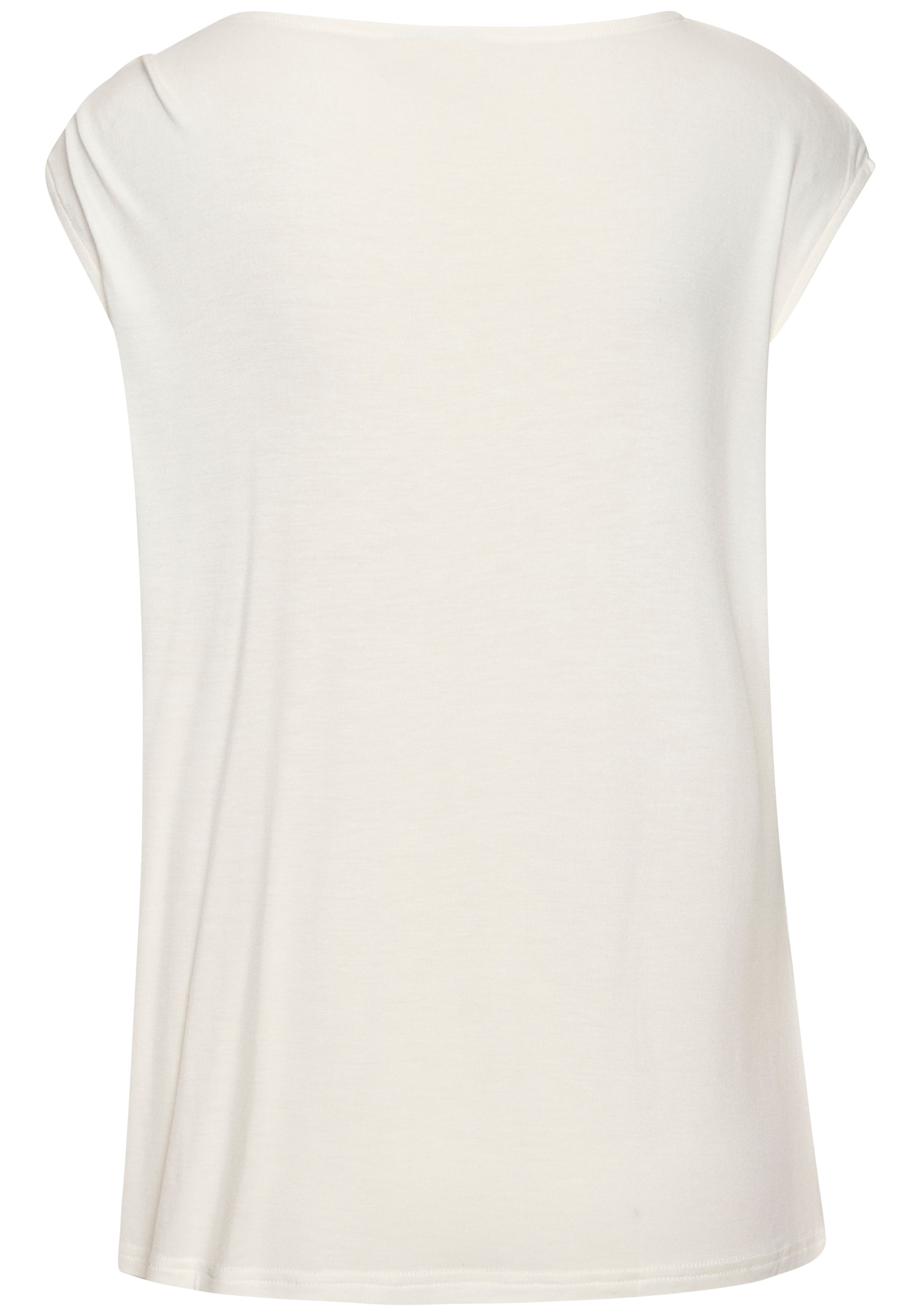 Vivance Kurzarmshirt, mit Zierschnalle, Sommertop, casual