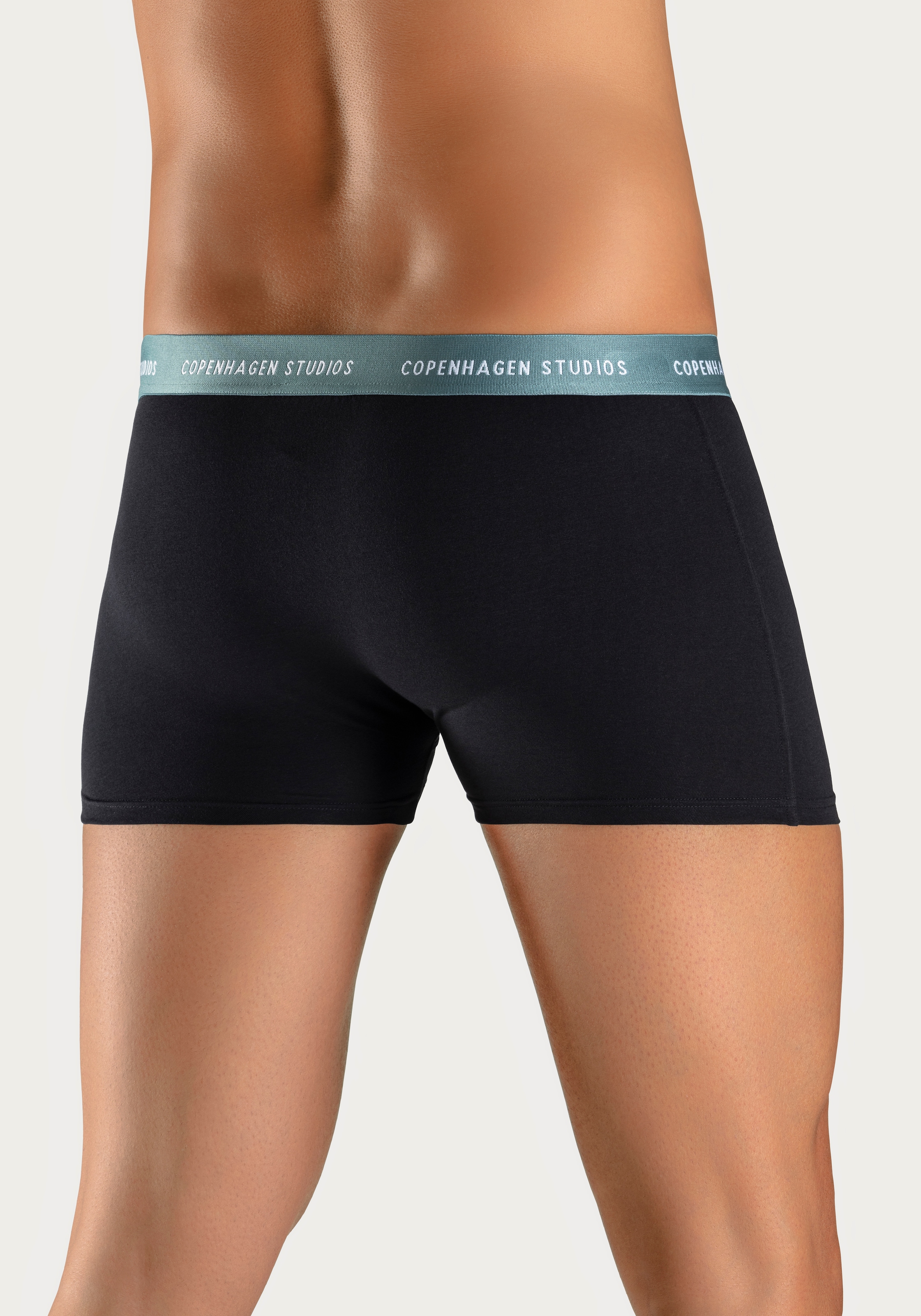 Copenhagen Studios Boxer »Boxershorts für Herren«, (3 St.), mit farbigem Logo-Bund