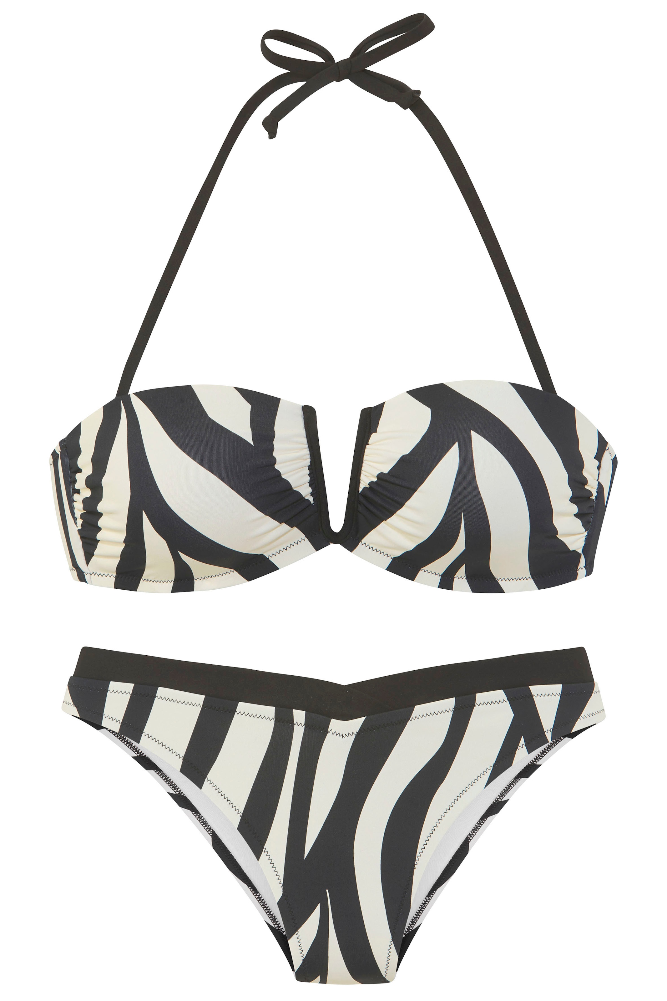 French Connection Bandeau-Bikini »Louise«, V-förmige Schnalle zwischen den Cups