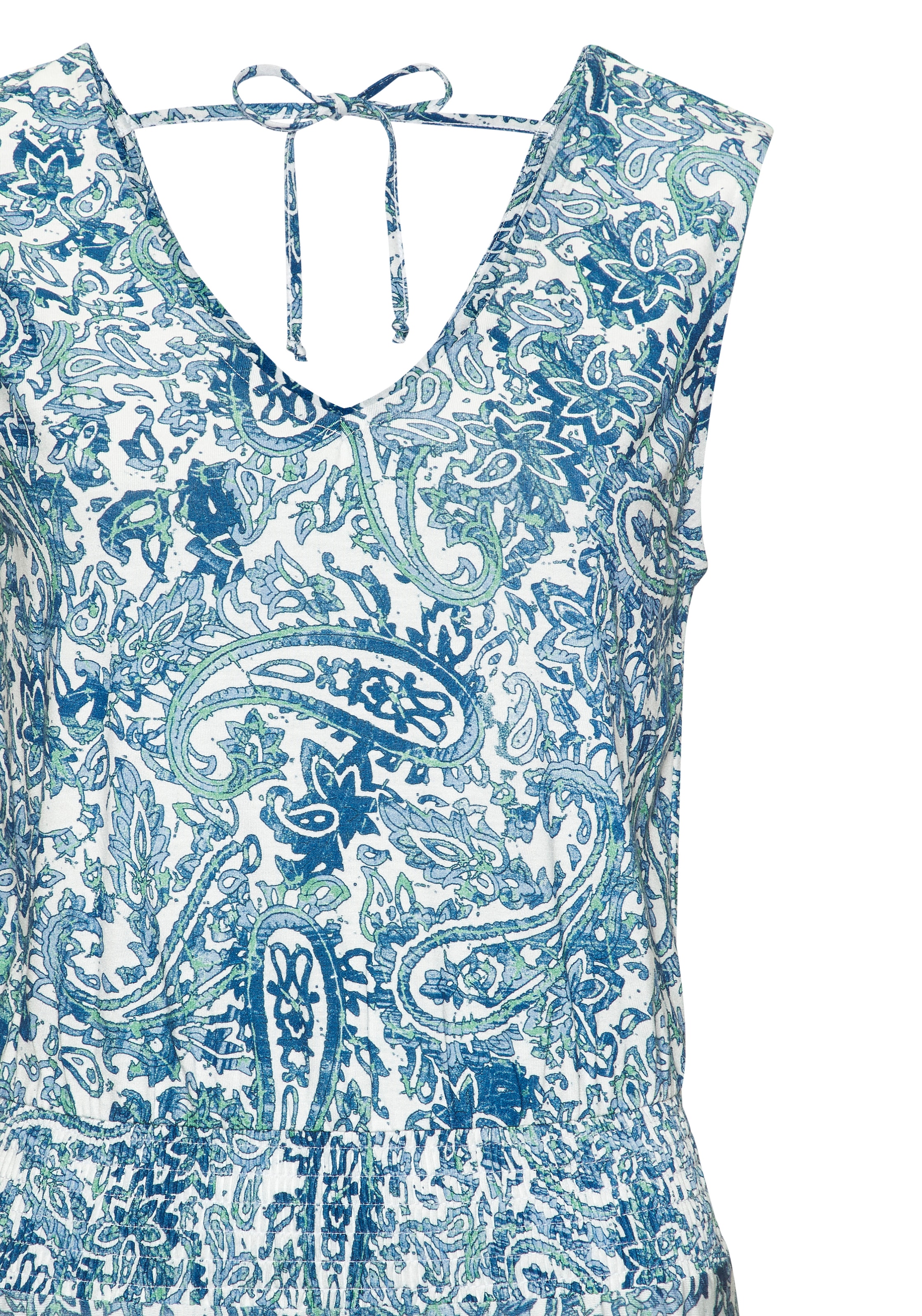 Buffalo Maxikleid Ohne Taschen mit Paisley-Druck, Sommerkleid, Volantkleid