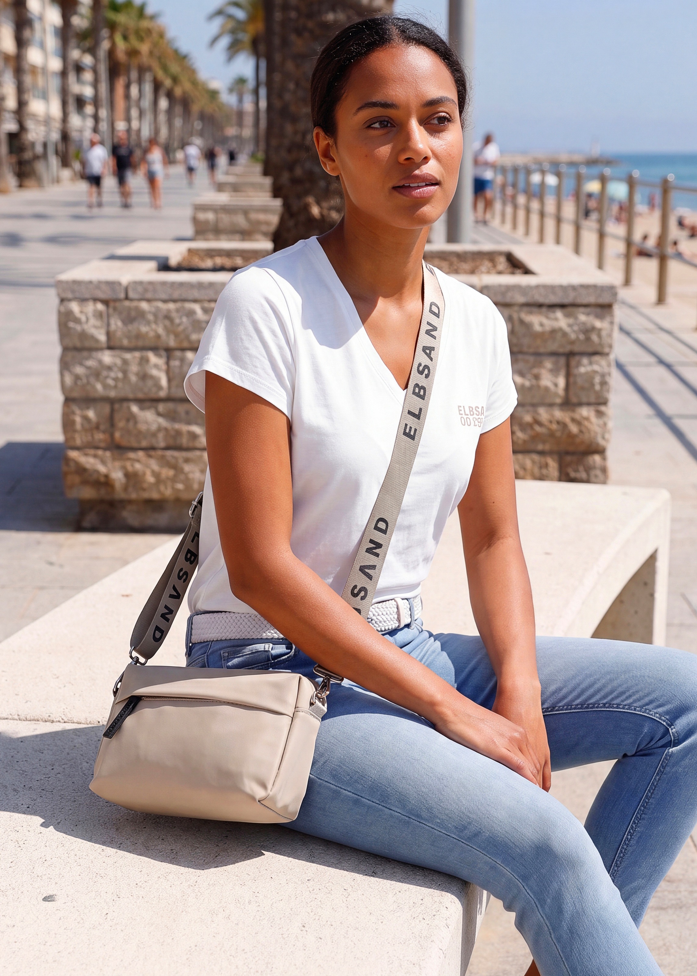 Elbsand Umhängetasche »Crossbody Bag, Minibag, Schultertasche, Damentasche« NEU Handtasche Damen zum Umhängen aus weichem Material VEGAN