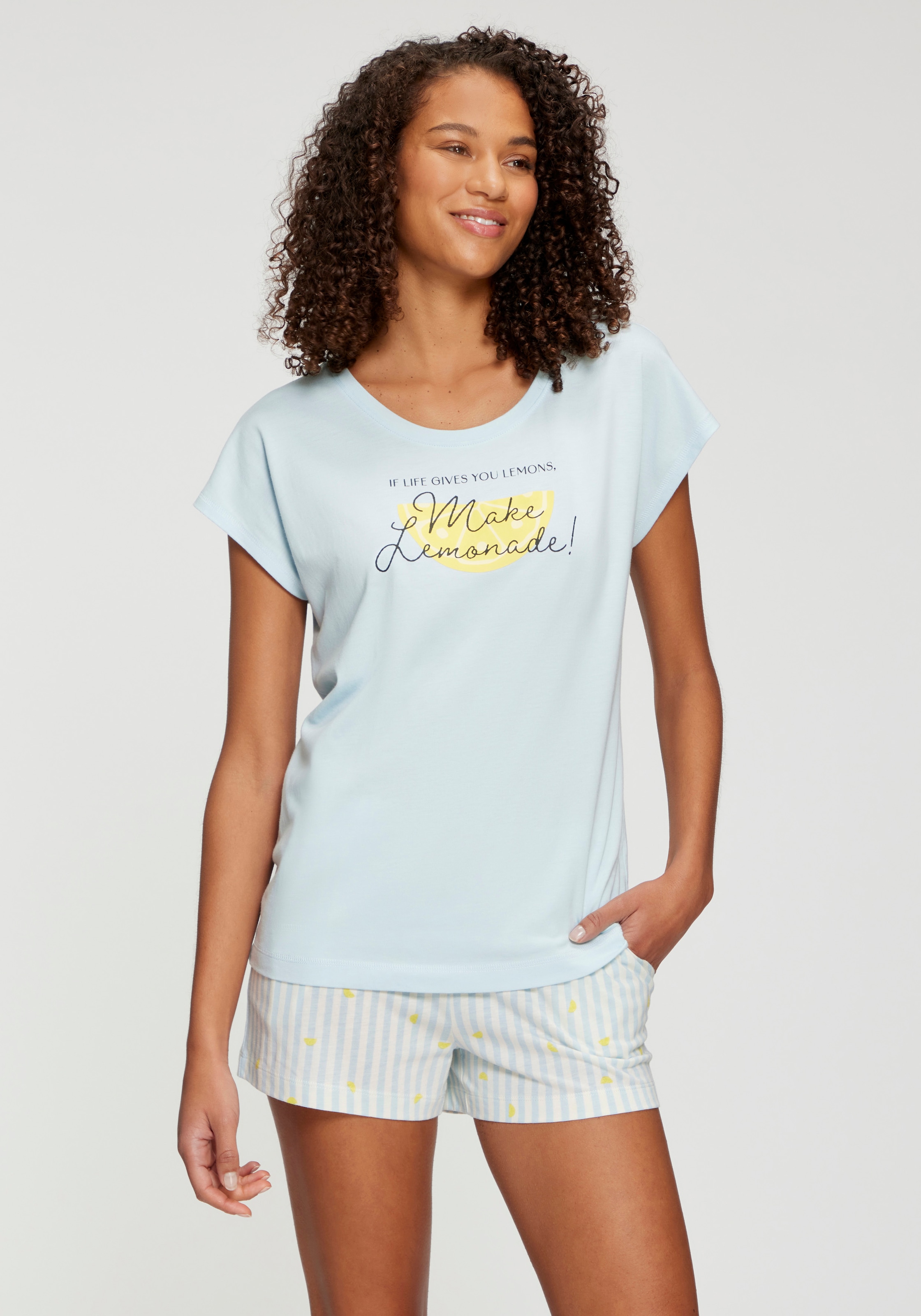 Vivance Dreams by Lascana Pyjamashorts  mit süßem Streifenmuster