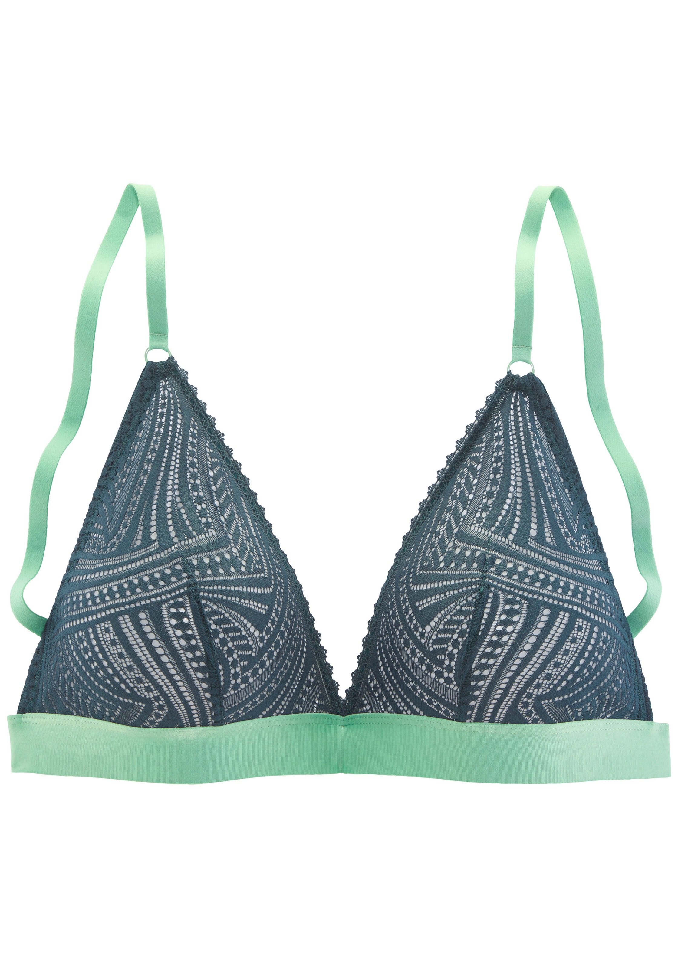 s.Oliver Bralette-BH »Clemence«, ohne Bügel aus graphischer Spitze in transparenter Optik, Dessous