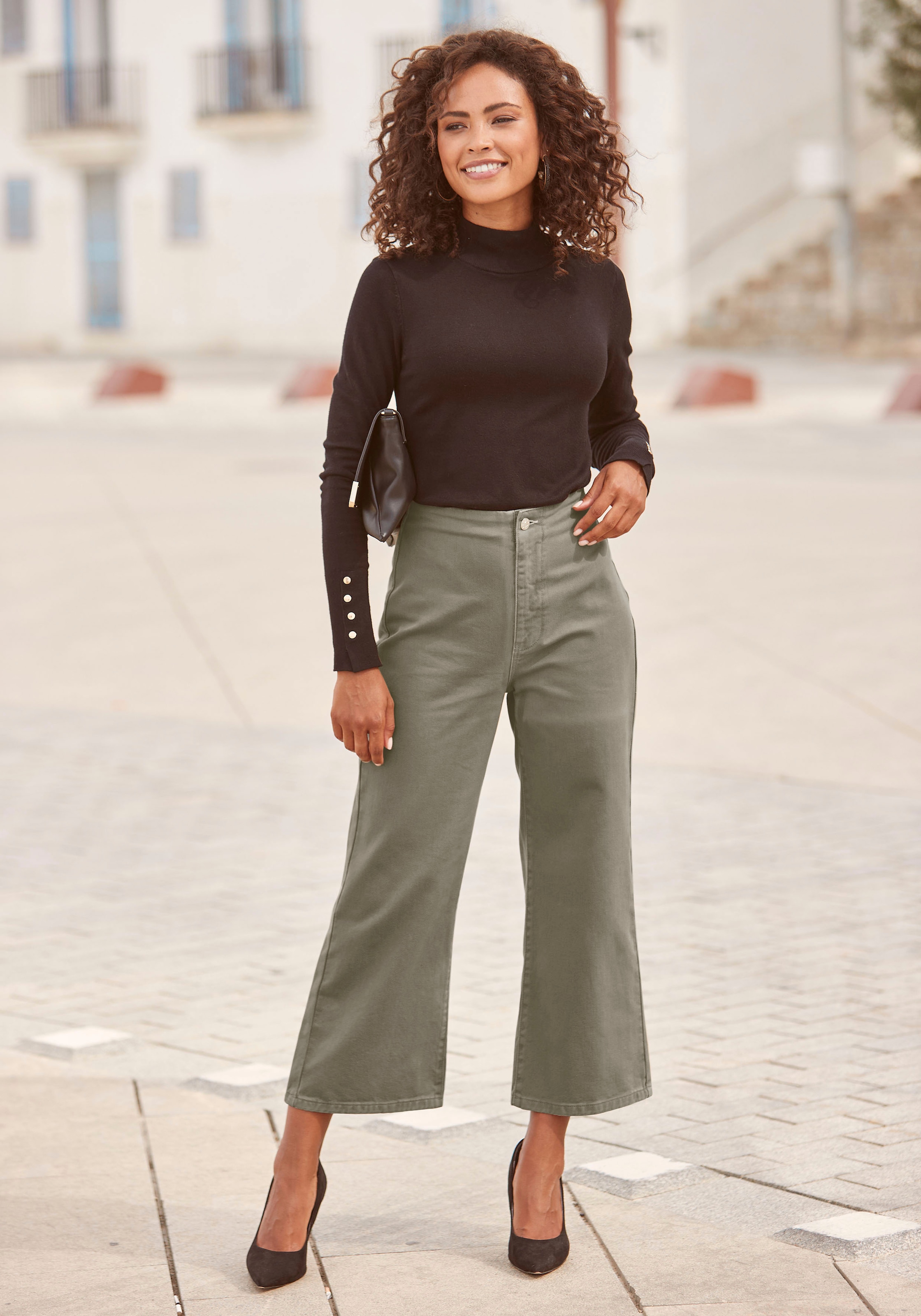 LASCANA Weite Jeans, in Culotte-Form, High-Waist, modisch