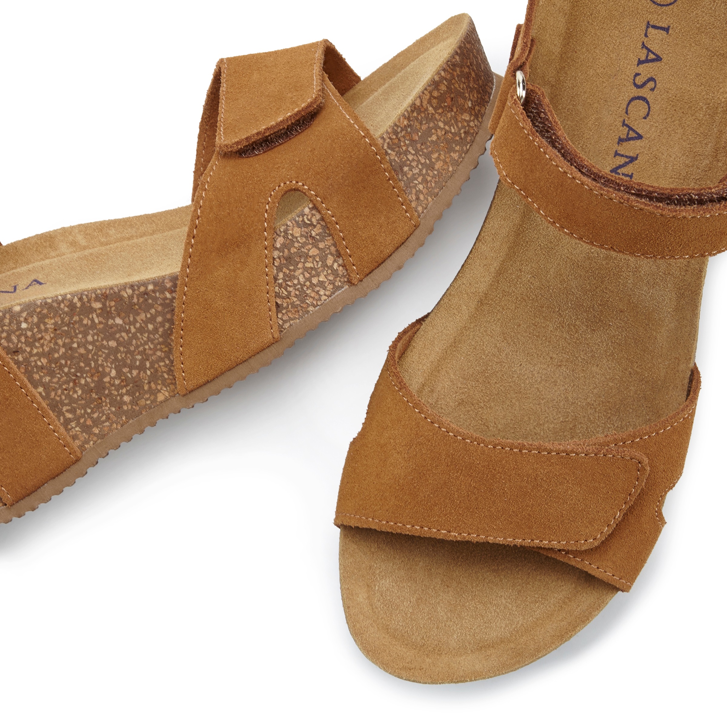 LASCANA Sandalette »Sommerschuh, Sandale, offener Schuh, Keilsandalette,«  aus Leder mit komfortablem Keilabsatz