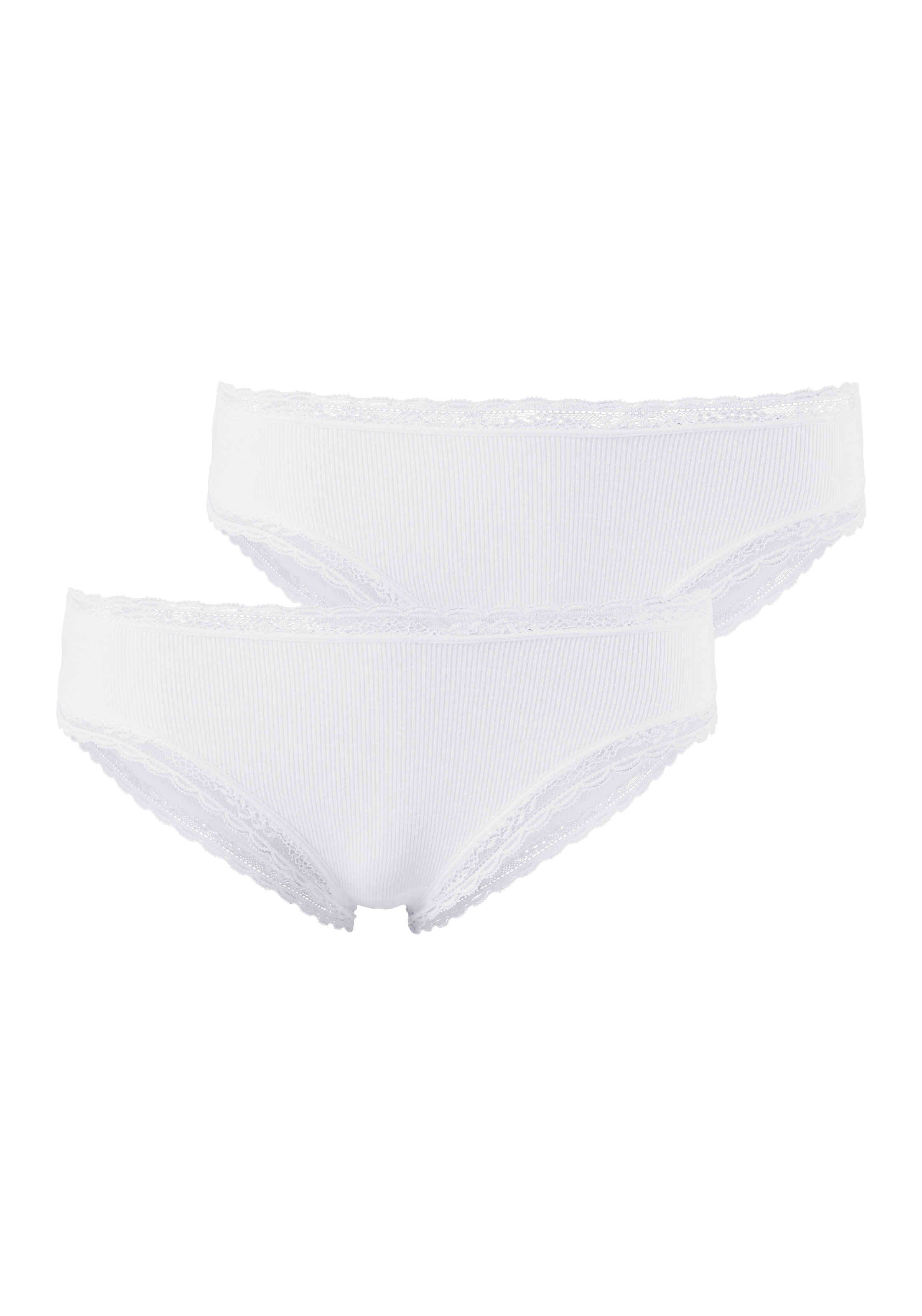 s.Oliver Brasilslip, (Packung, 2 St.), mit modischer Spitze aus Baumwollmischung