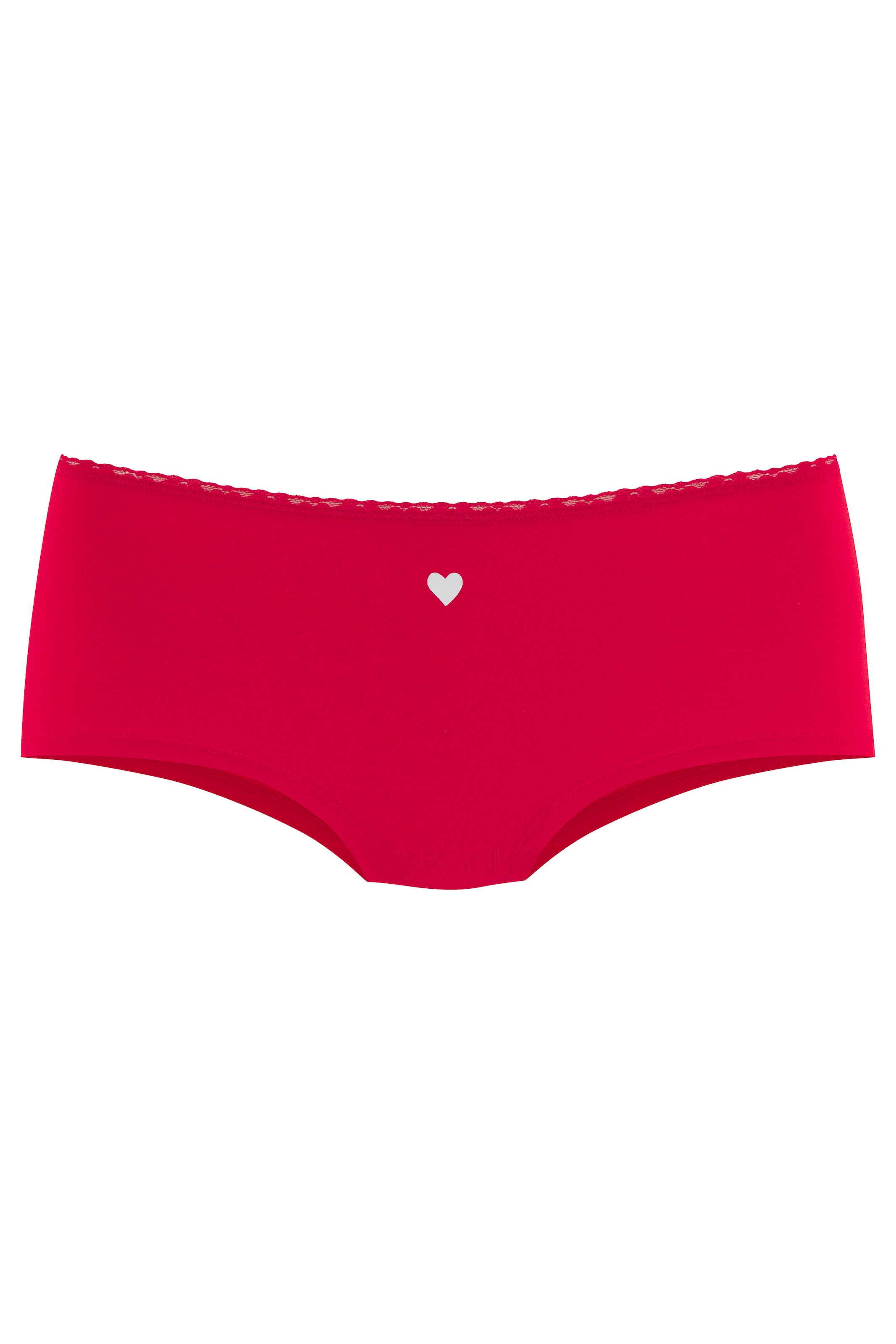 LASCANA Panty, (5er-Pack), mit süßen Herzchen-Prints und aus elastischer Baumwoll-Qualität