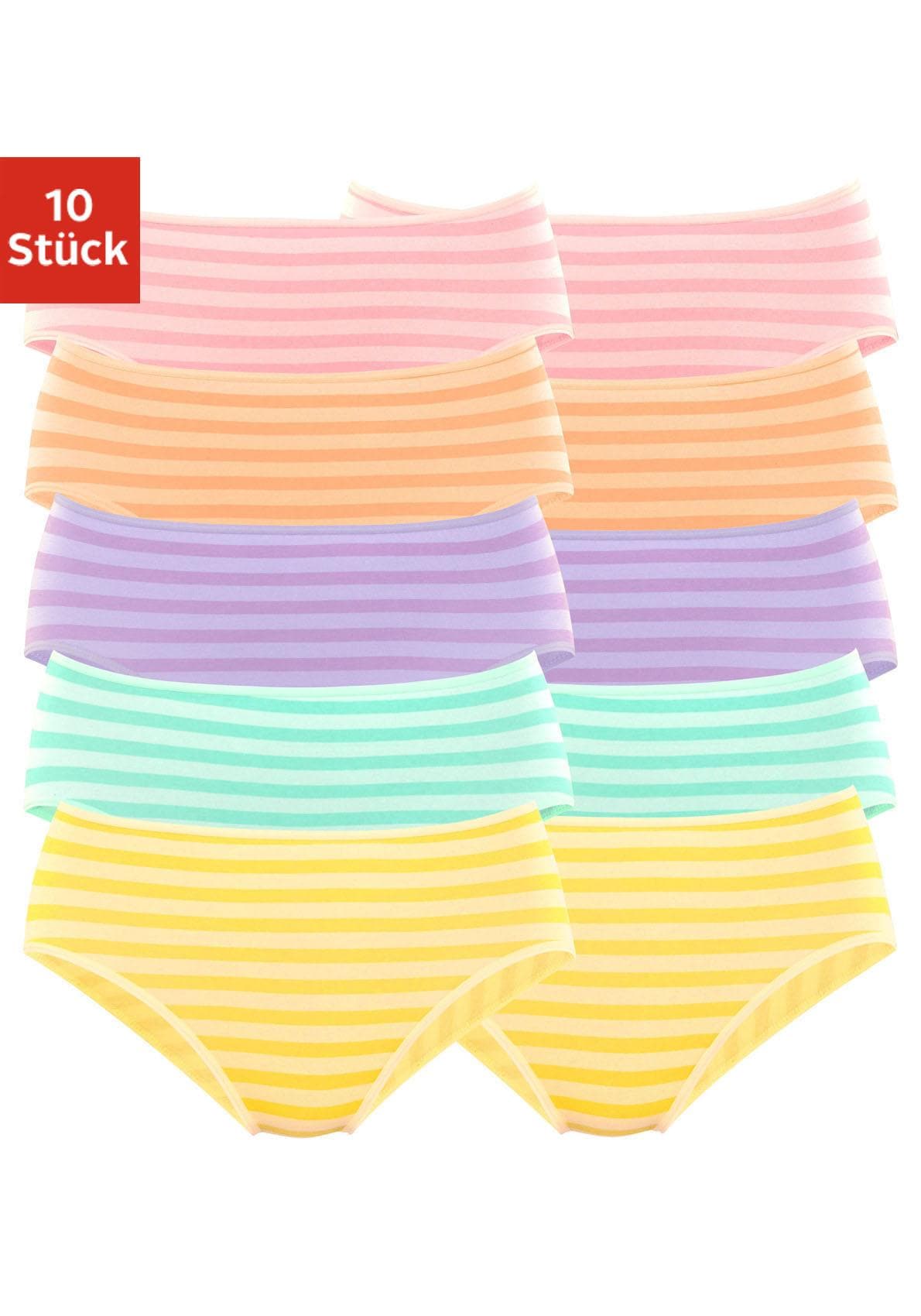 petite fleur Jazz-Pants Slips, (10er-Pack), aus elastischer Baumwolle