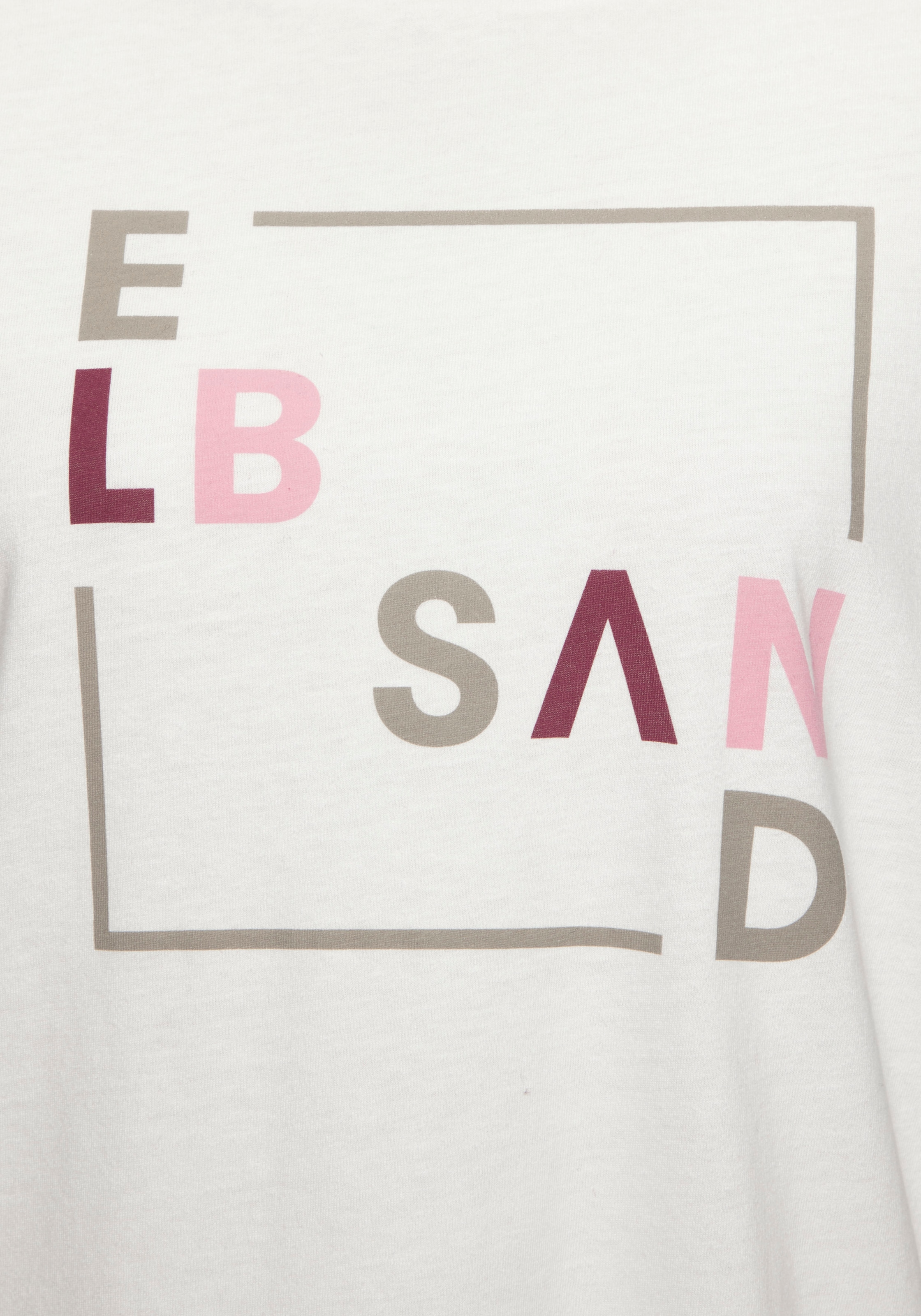 Elbsand Langarmshirt mit Frontdruck, Longsleeve, lockerer Schnitt