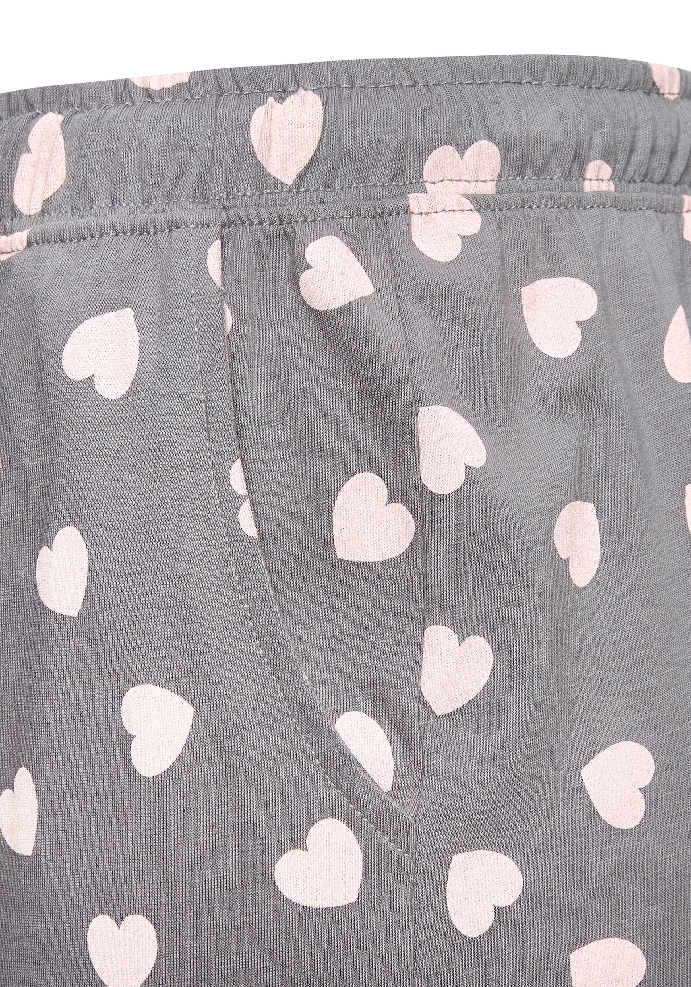 Vivance Dreams Pyjama Spar-Set, 4 Stk. tlg., mit süßem Herzmuster