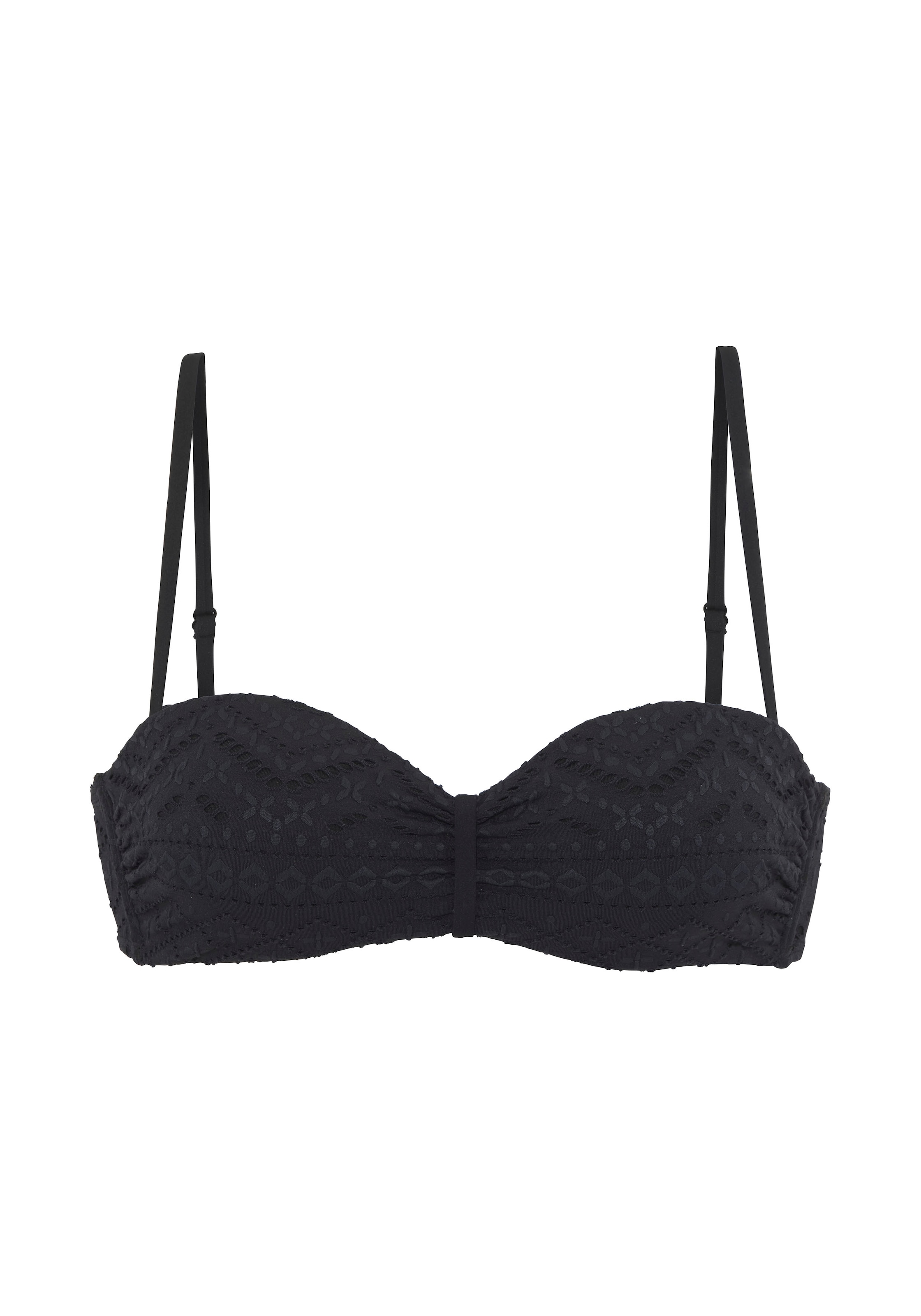 LASCANA Bügel-Bandeau-Bikini-Top »Omara«, mit Lochstickerei