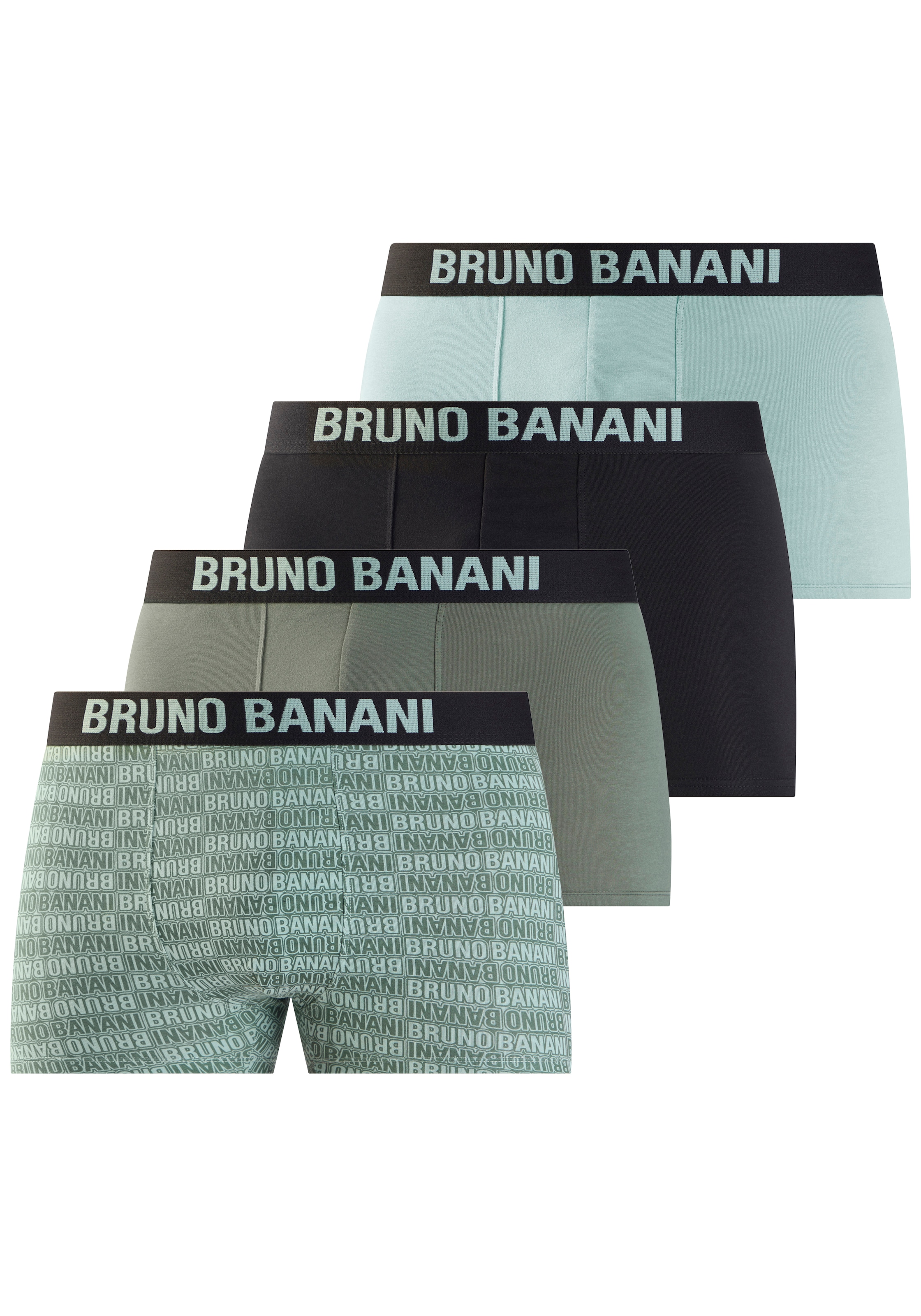 Bruno Banani Boxer »Boxershorts für Herren« Packung, 4 Stk. Unterhosen mit Logobund