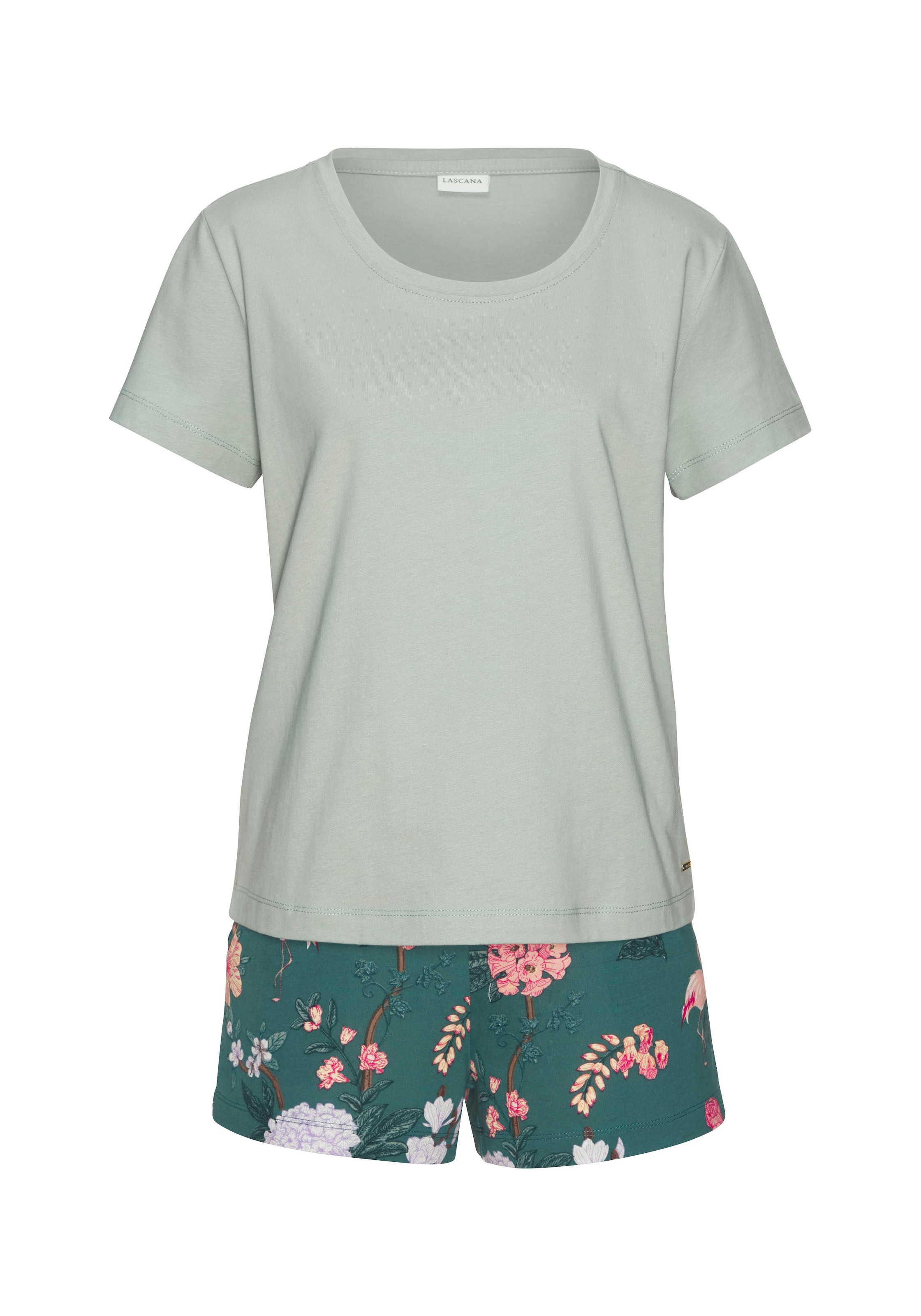 LASCANA Shorty mit elegantem Blumenmuster
