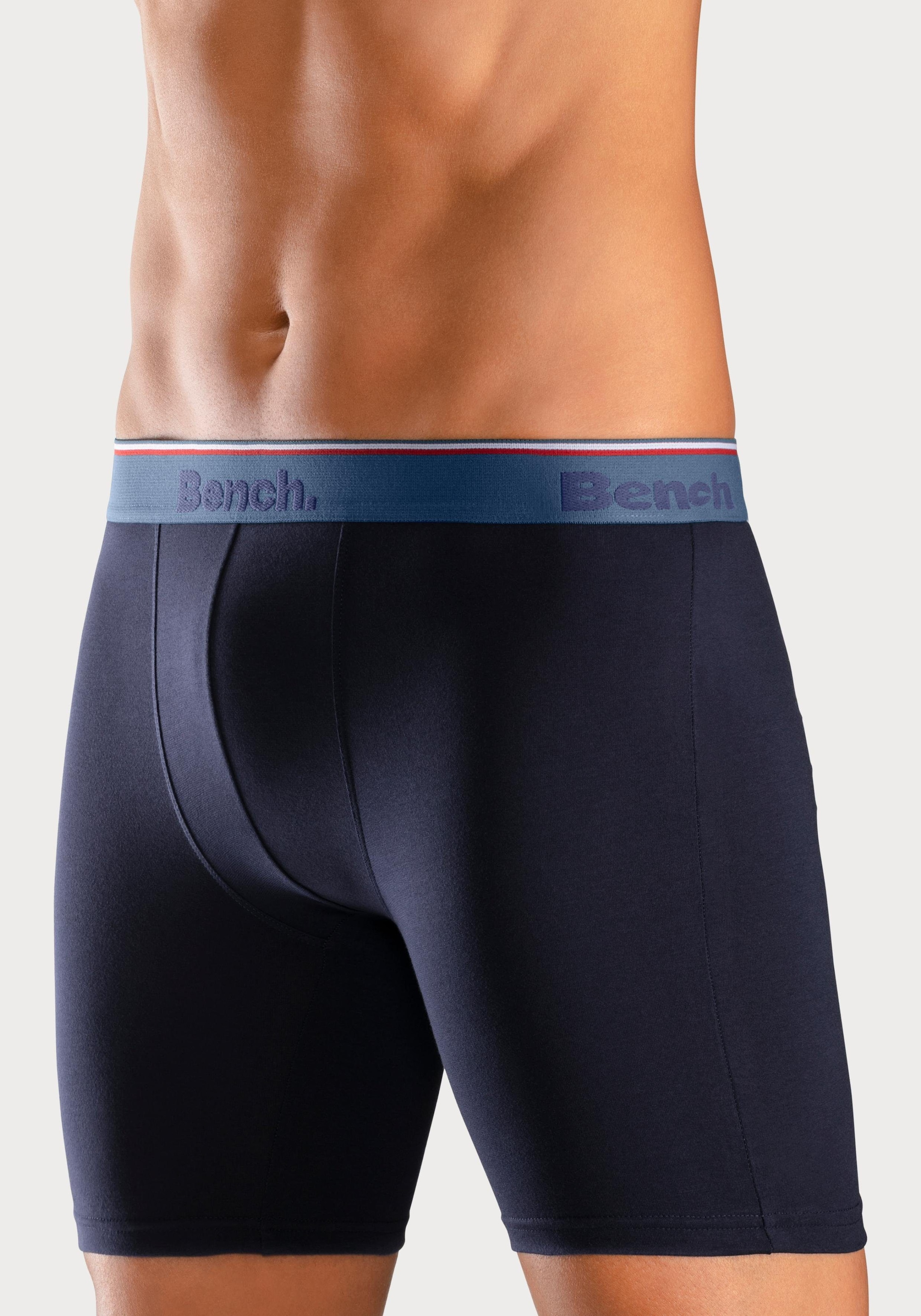 Bench. Langer Boxer, (Packung, 4 St.), Unterhosen mit schmalen Streifen im Logo-Webbund