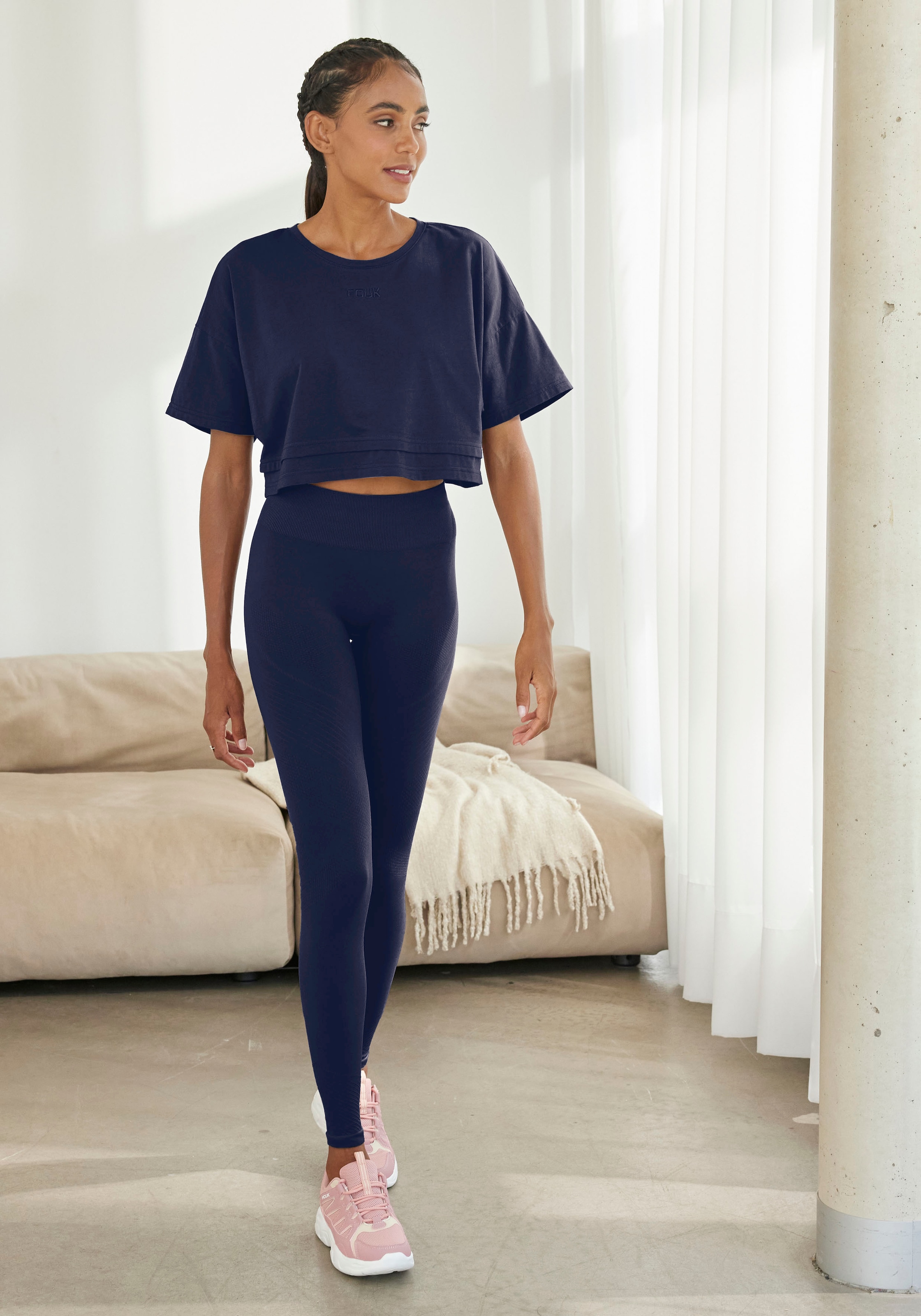 LASCANA Seamless Leggings »Po Push Up«, mit Rippstruktur und Shapingeffekt, Sporthose, Sportleggings