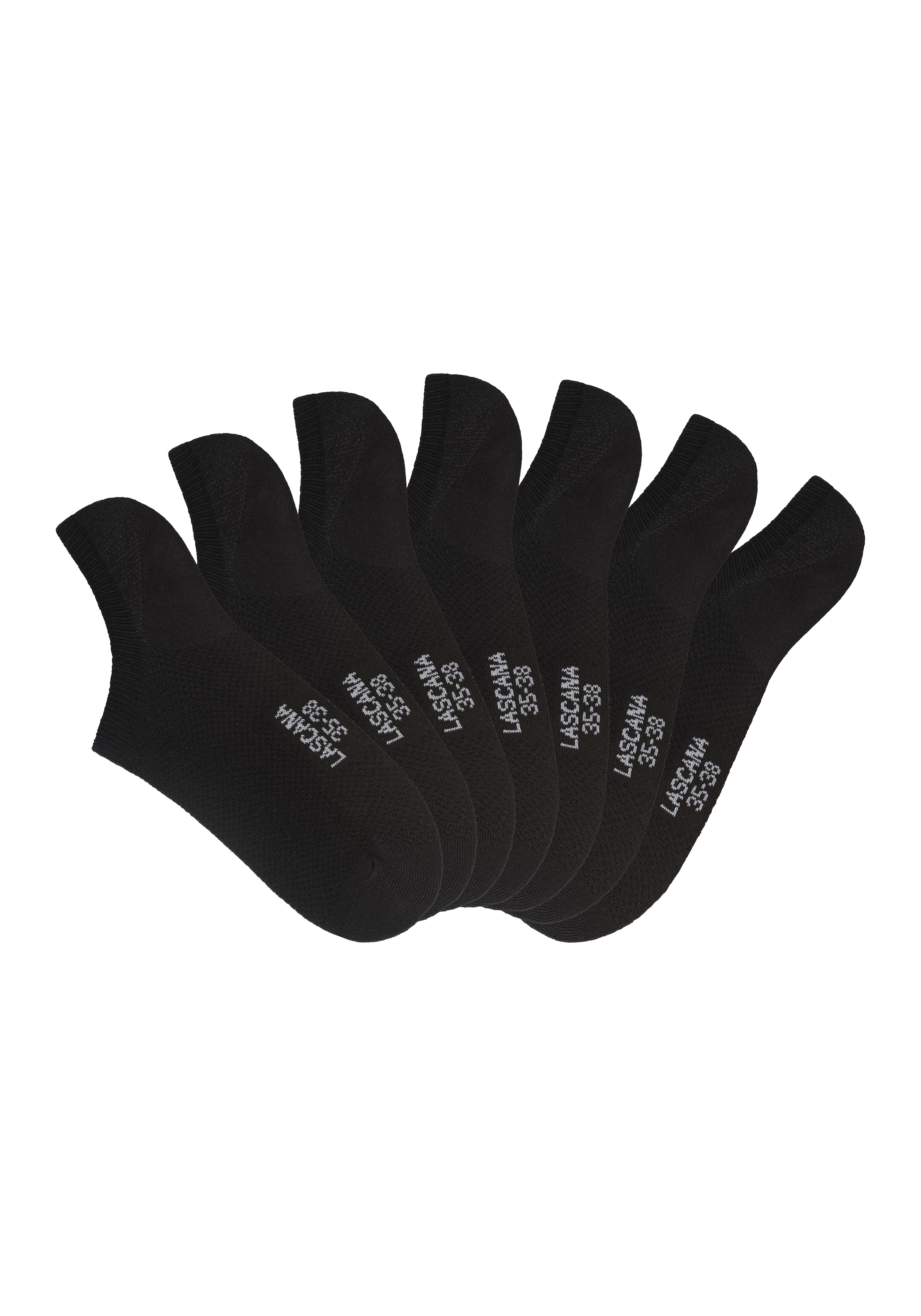 LASCANA ACTIVE Sneakersocken, (Packung, 7 Paar), mit Pikeestruktur