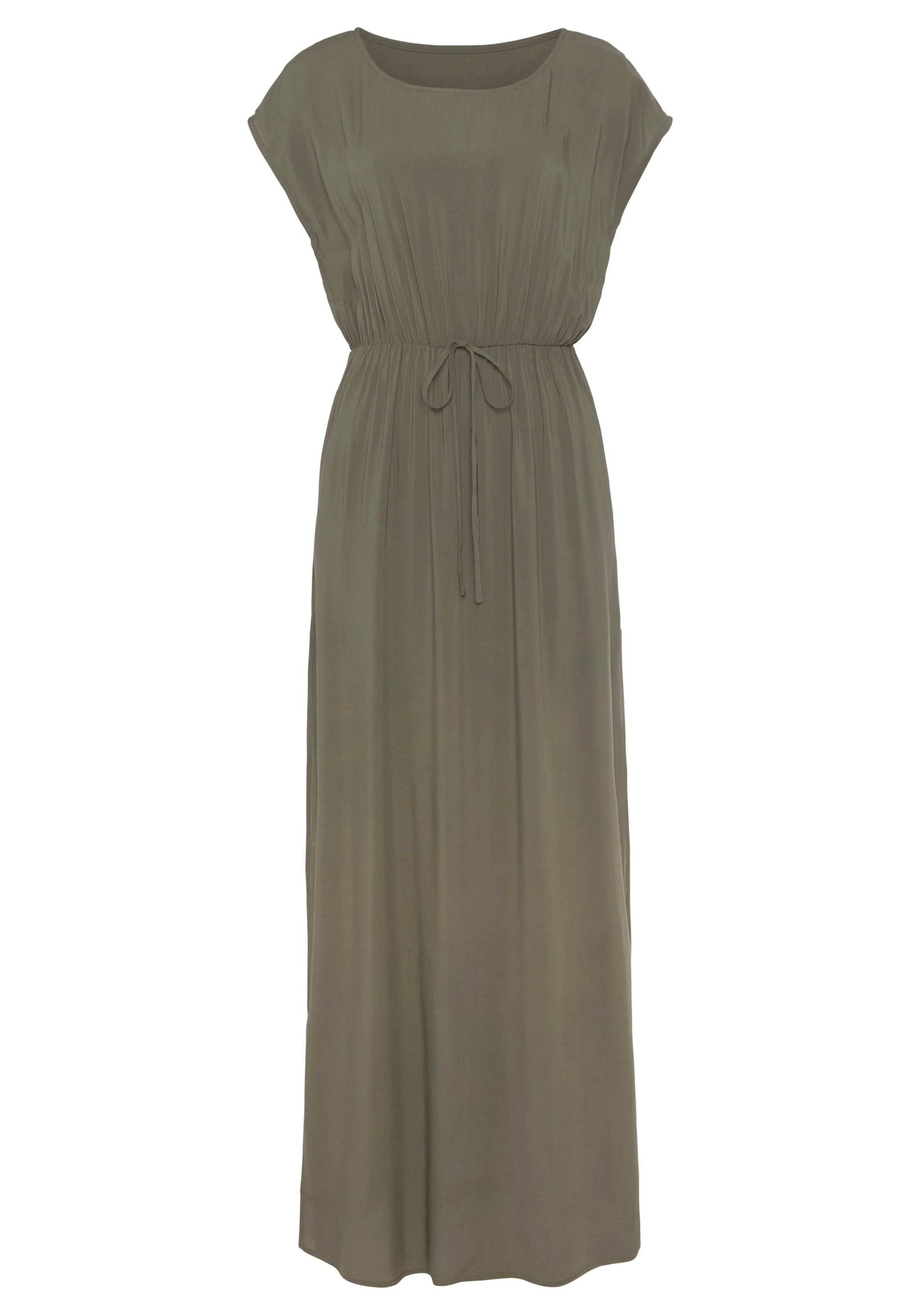 LASCANA Strandkleid, aus leicht transparenter Webware, Maxikleid mit Schlitz, Sommerkleid