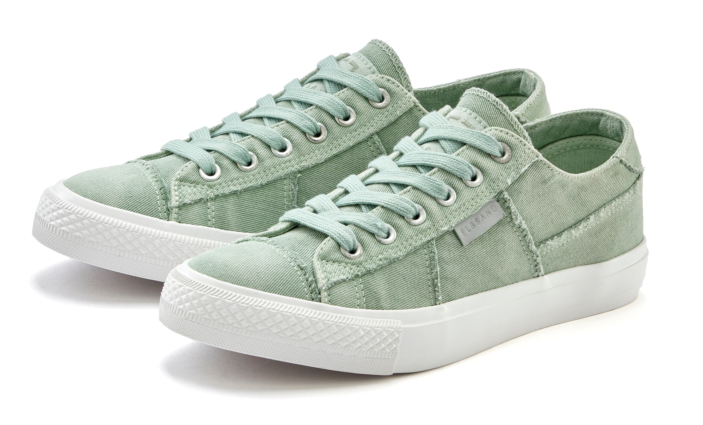 Elbsand Sneaker »Schnürschuh,«, Schnürhalbschuh, Freizeitschuh aus Textil, Used-Look VEGAN