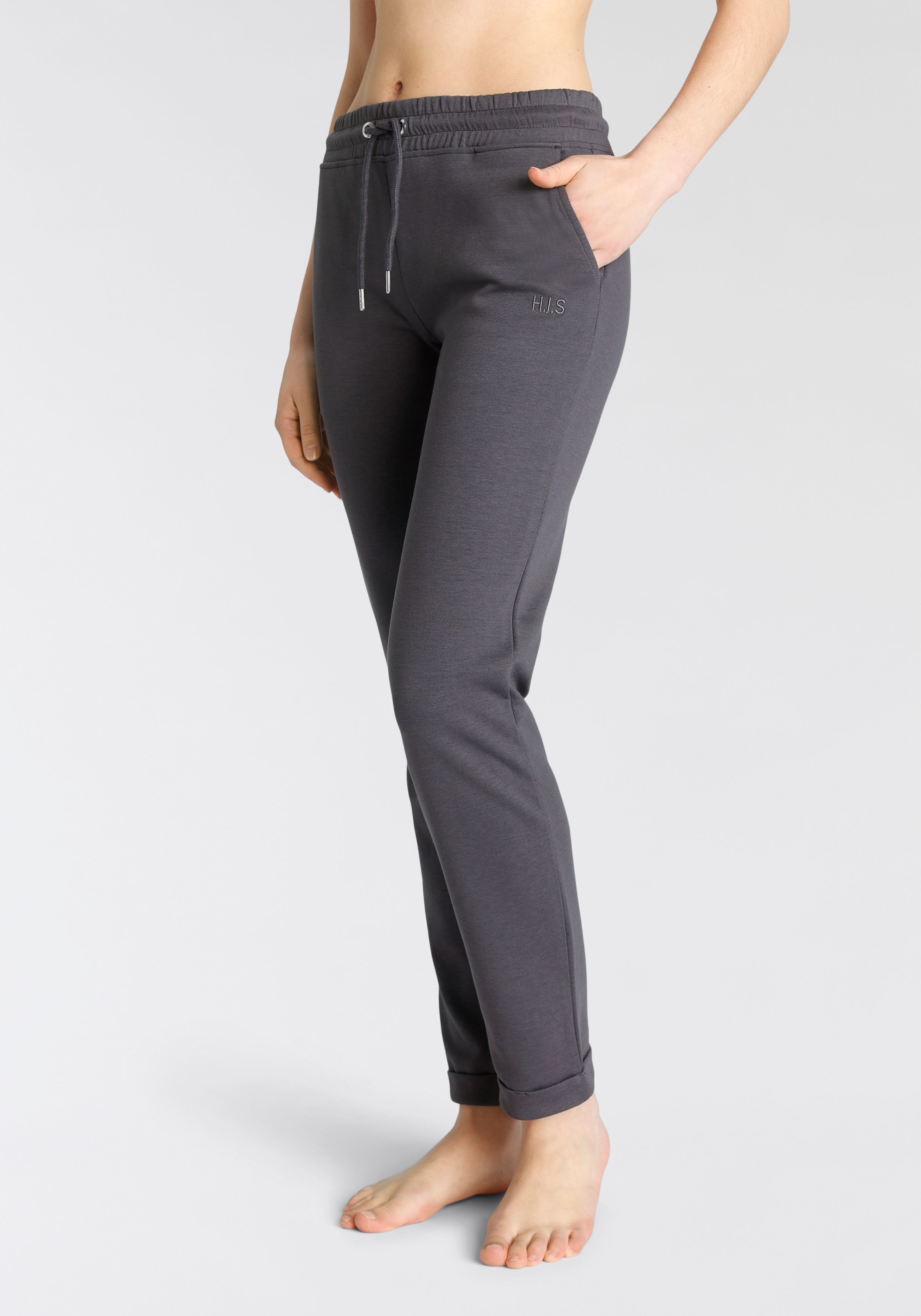 H.I.S Sweathose, Schlupfhose mit kleinem Aufschlag am Saum, Loungewear