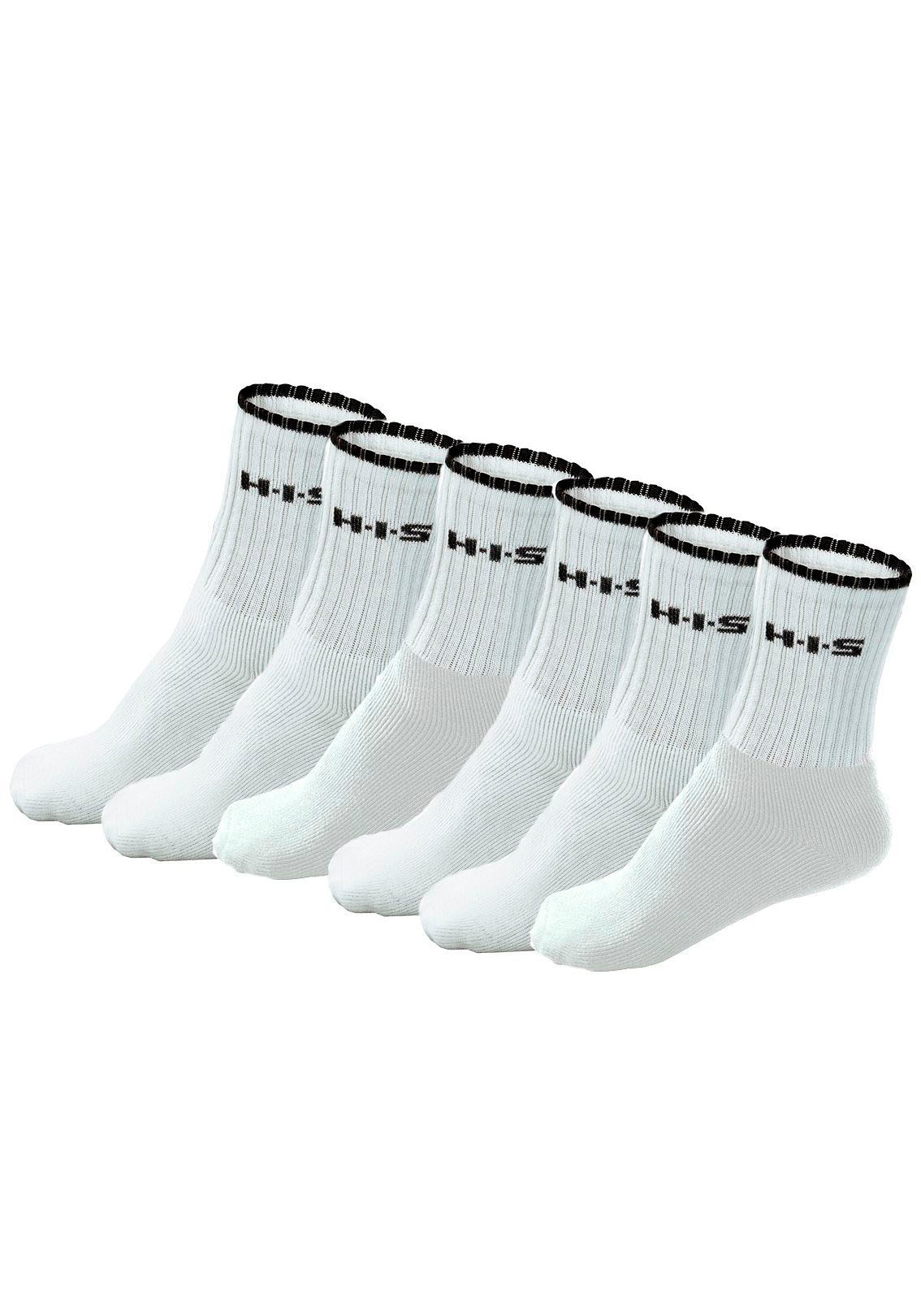 H.I.S Sportsocken Packung, 6 Paar tlg. mit Frottee & verstärkten Belastungszonen
