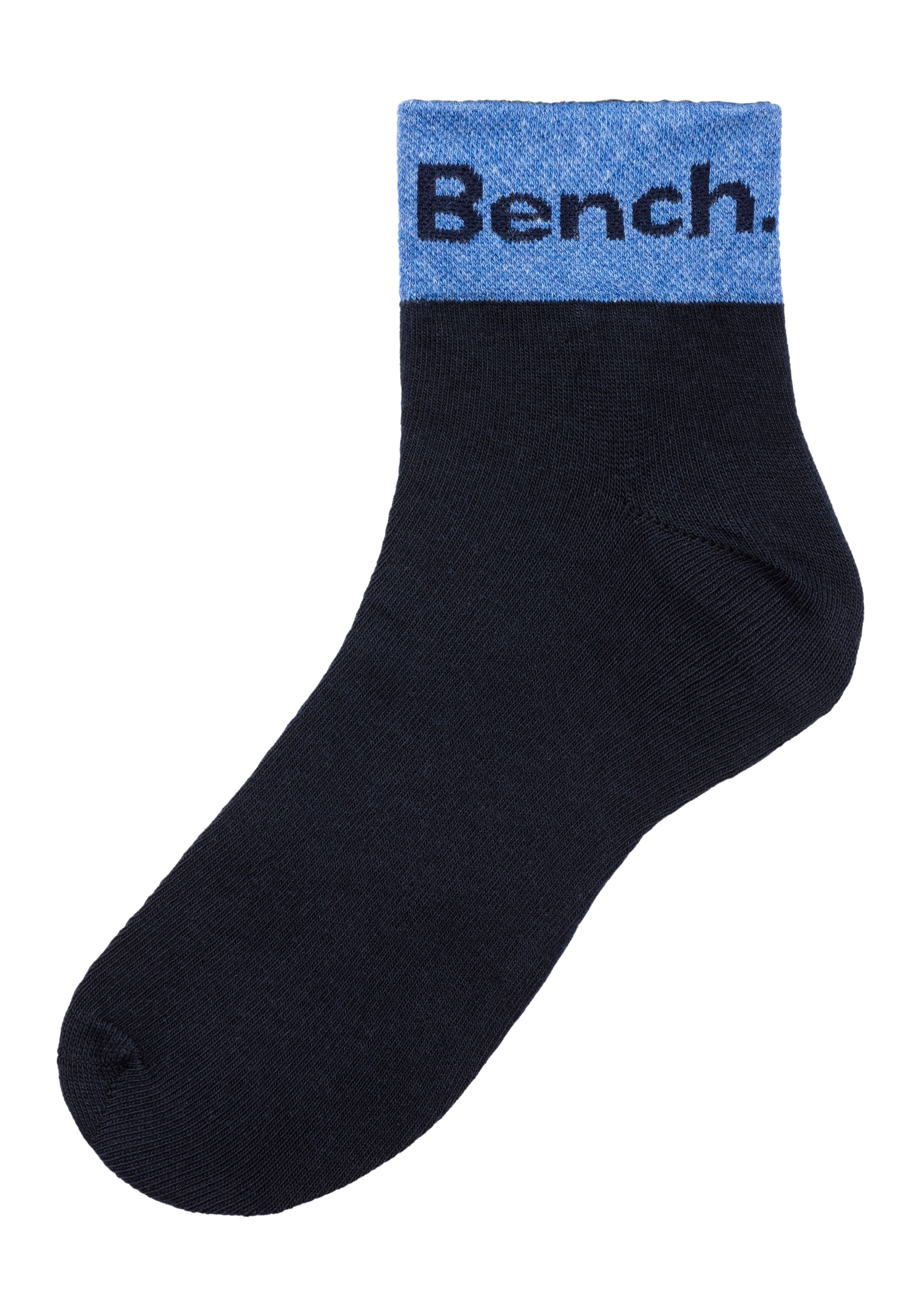 Bench. Kurzsocken, (Packung, 8 Paar), mit eingestricktem Schriftzug am Bündchen