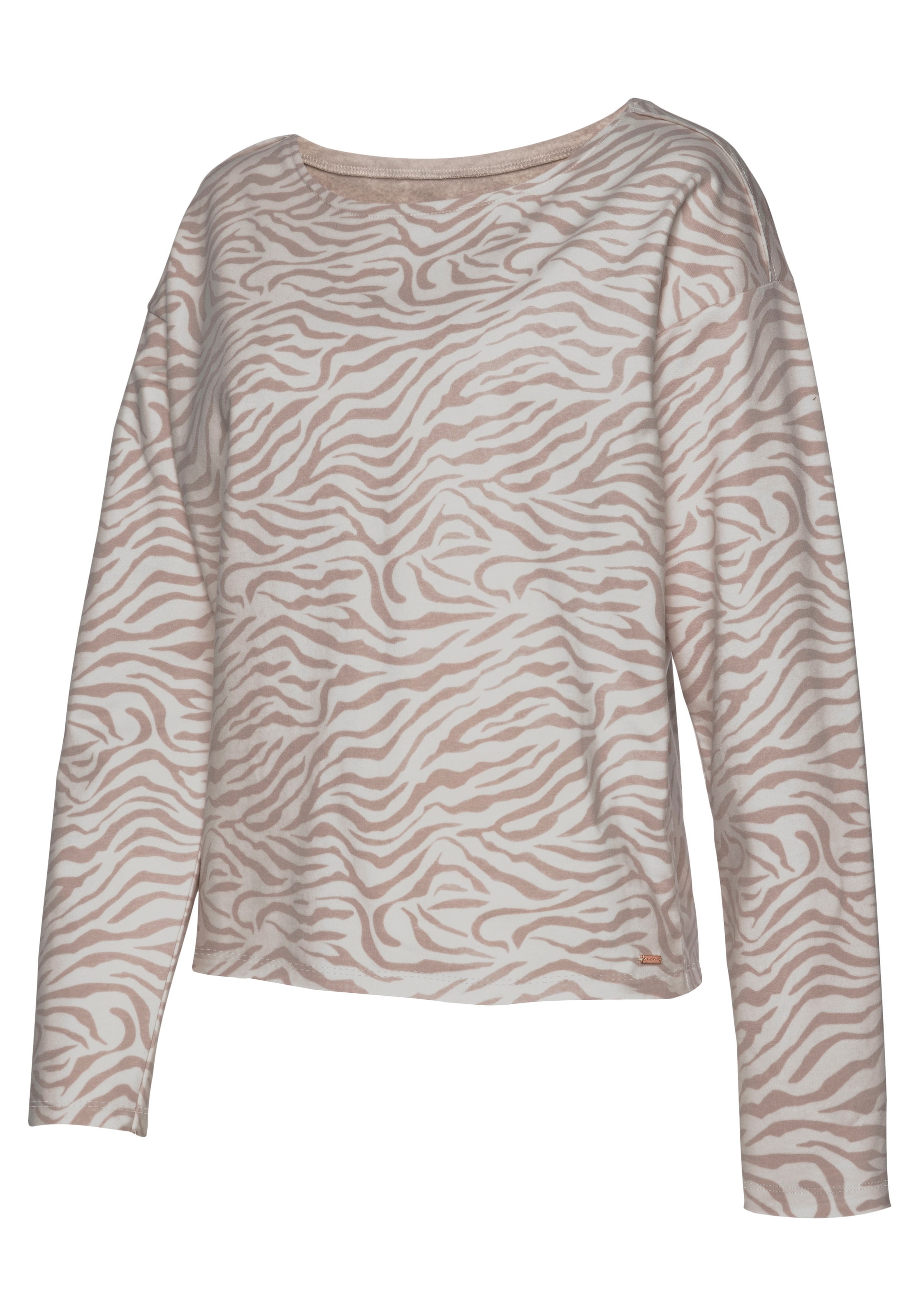 LASCANA Sweatshirt, Langarmshirt in locker sitzendem Schnitt, Loungewear
