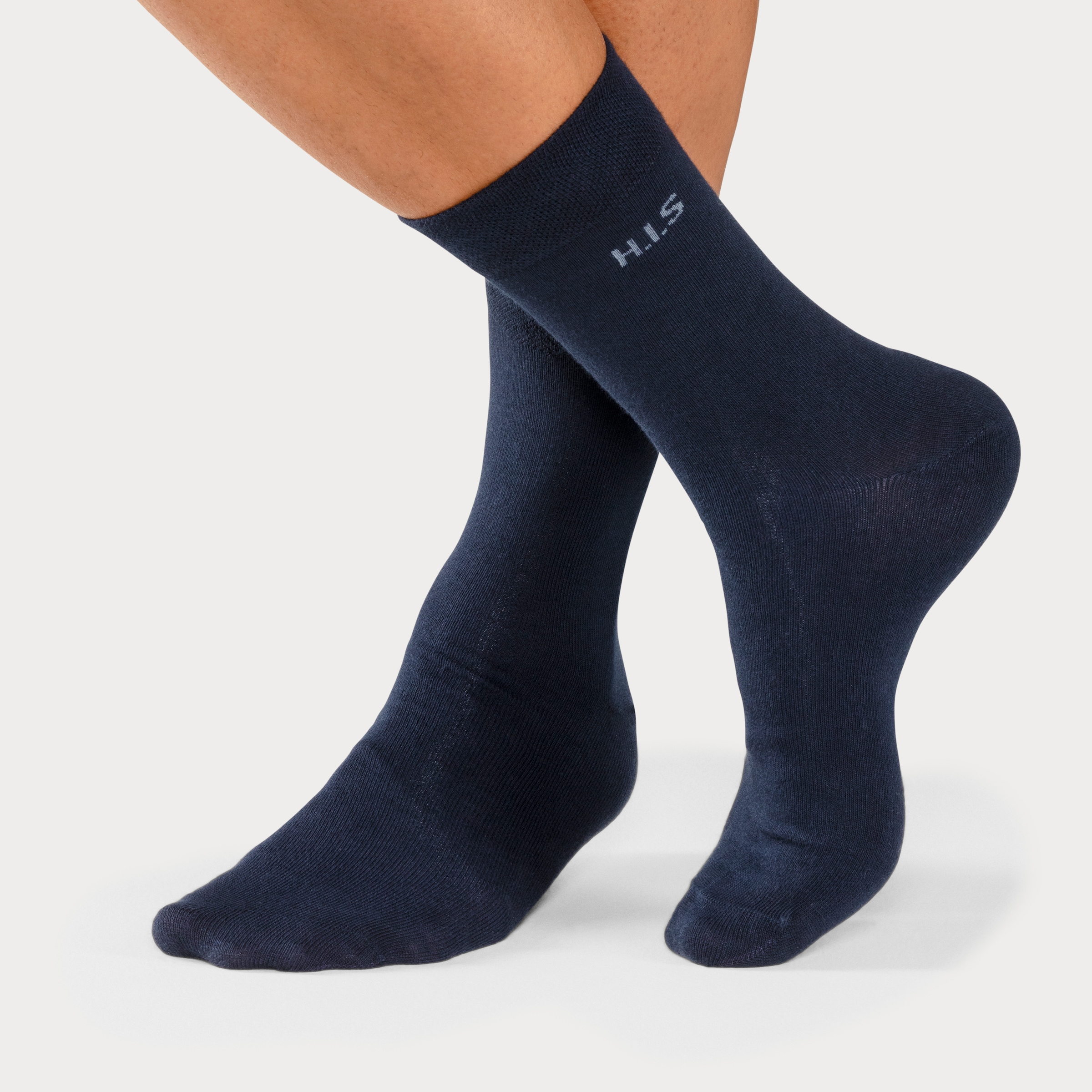 H.I.S Socken, (Packung, 4 Paar), mit druckfreiem Bündchen