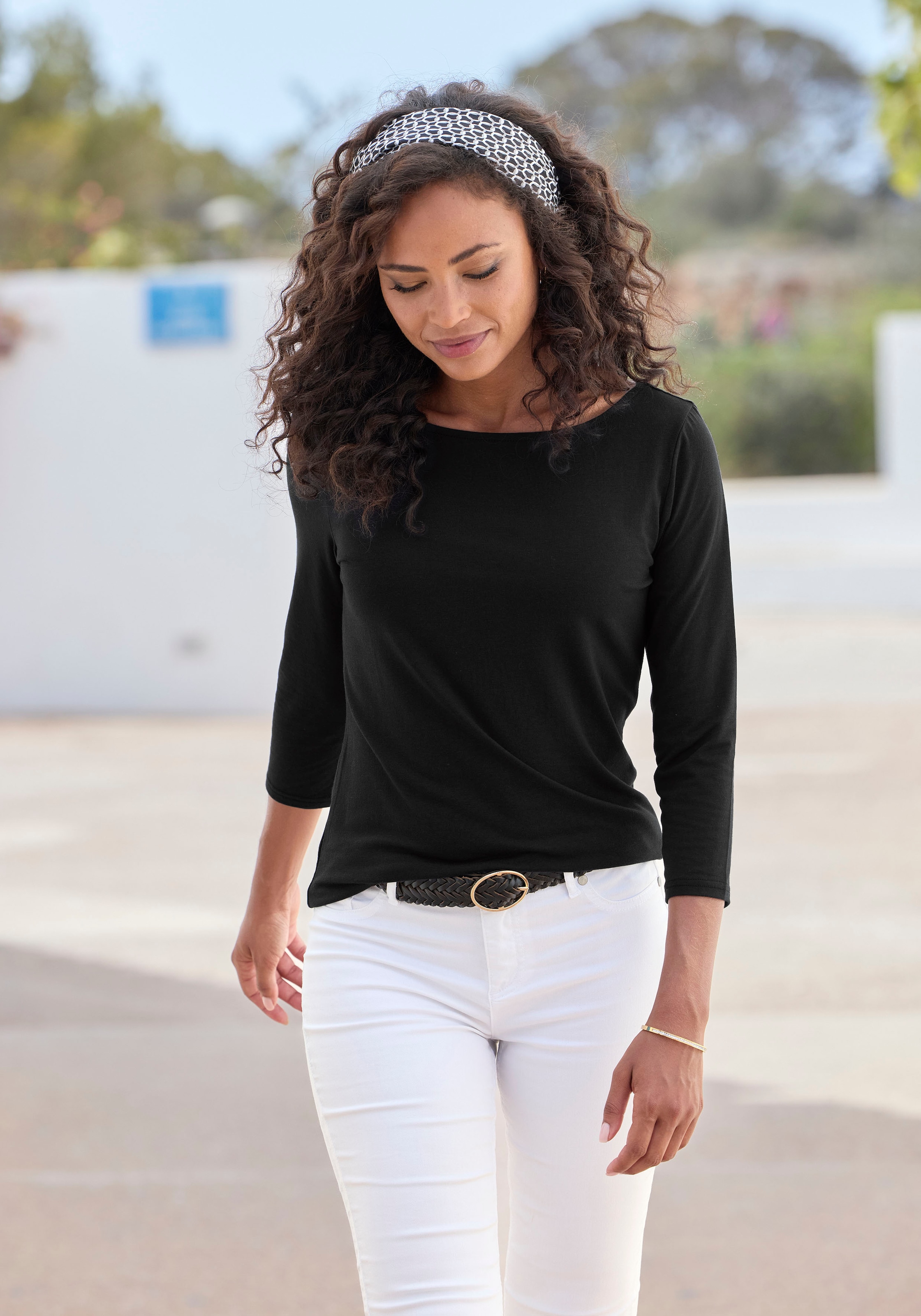 LASCANA 3/4-Arm-Shirt, (2er-Pack), aus elastischer Baumwoll-Modal-Qualität