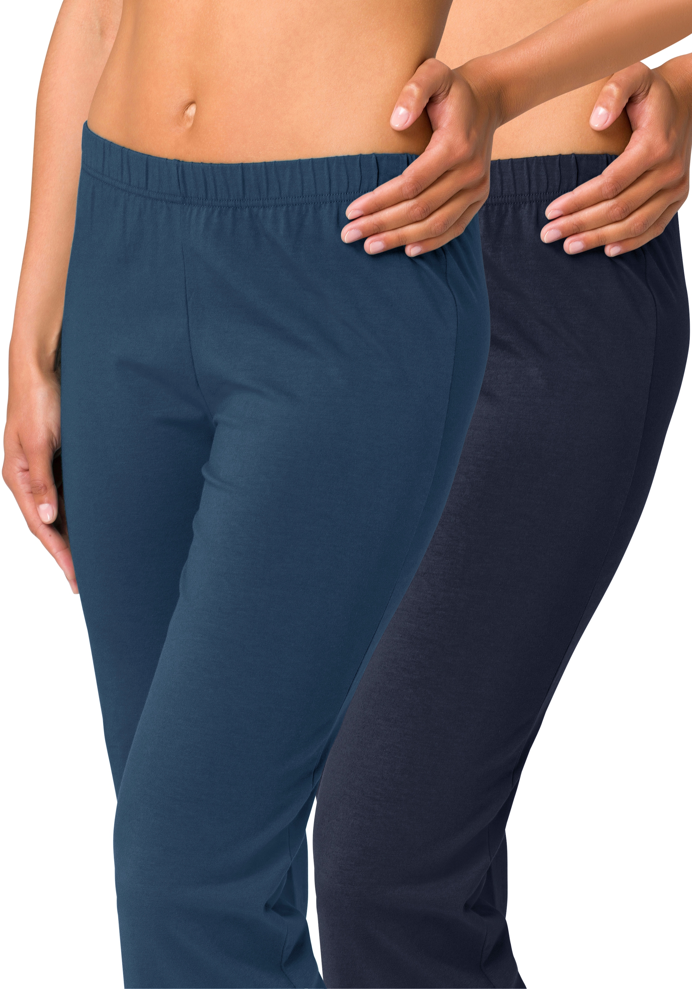 Vivance active Jazzpants, (2er-Pack), mit leicht ausgestelltem Bein, Loungewear