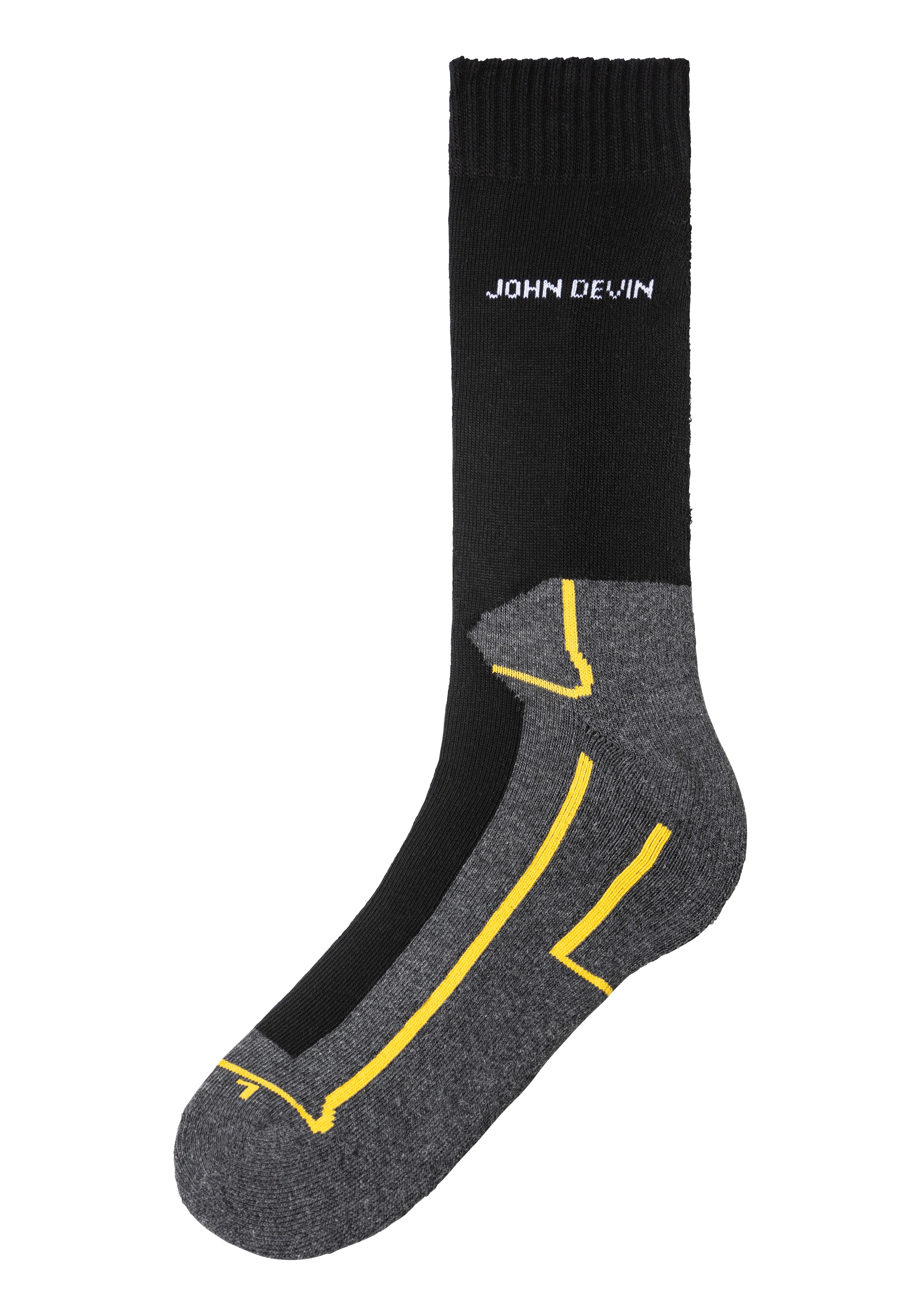 John Devin Funktionssocken Packung, 4 Stk. tlg. mit Sohlen über Zehen und hoch Fersenplüsch