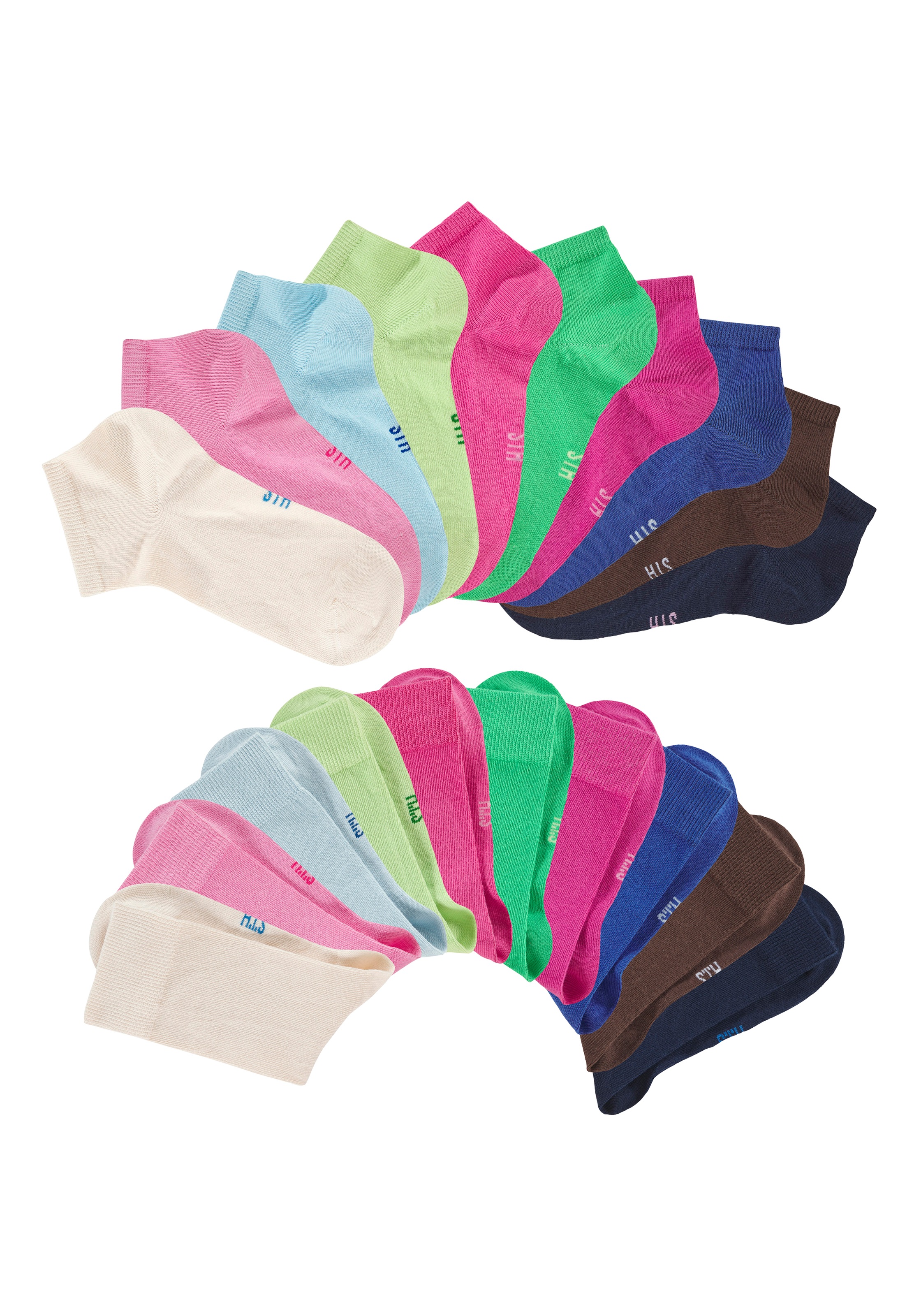H.I.S Basicsocken Packung, 20 Paar tlg. zwei Längen im Kombi Pack