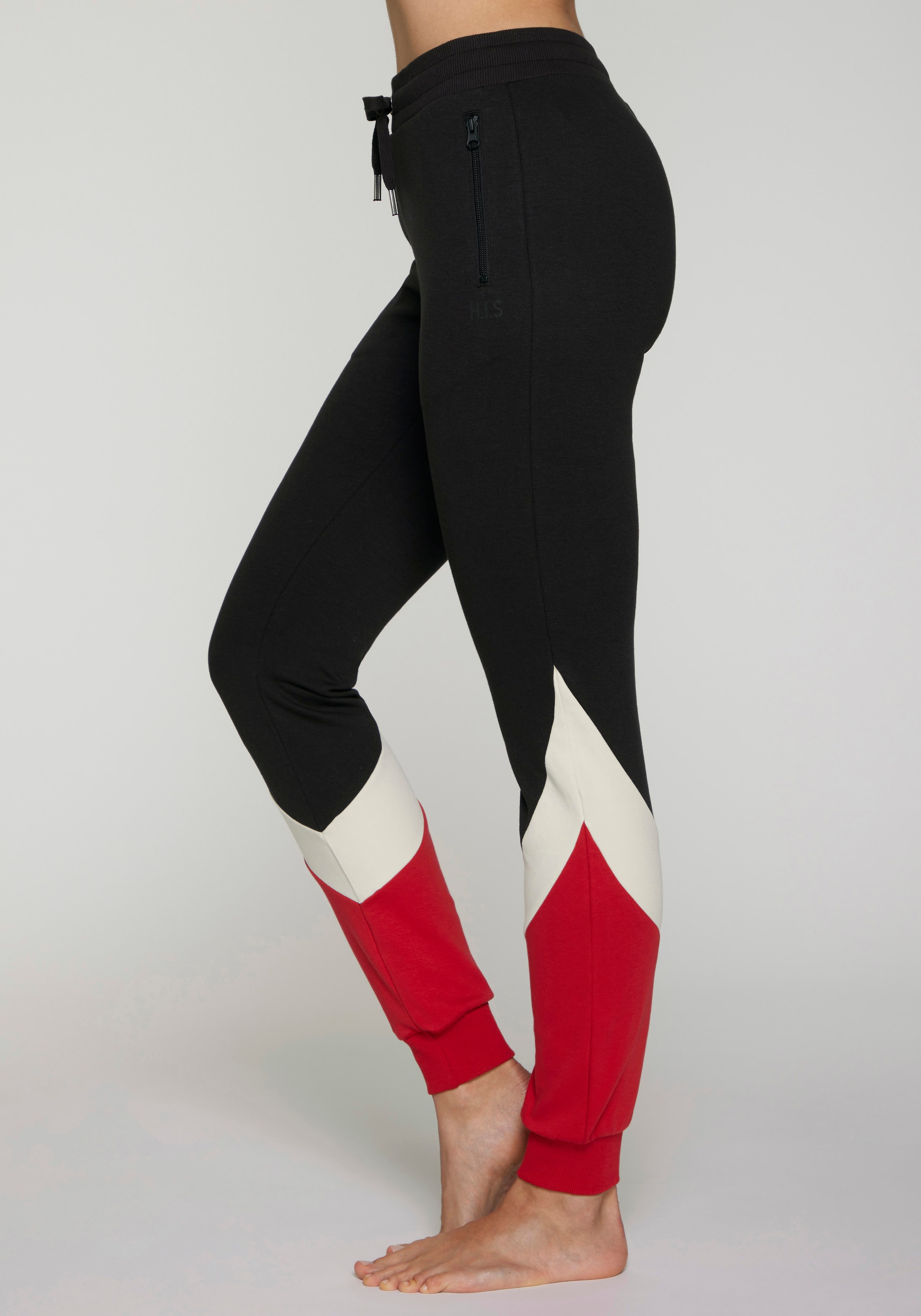 H.I.S Jogginghose  mit Colorblock Design