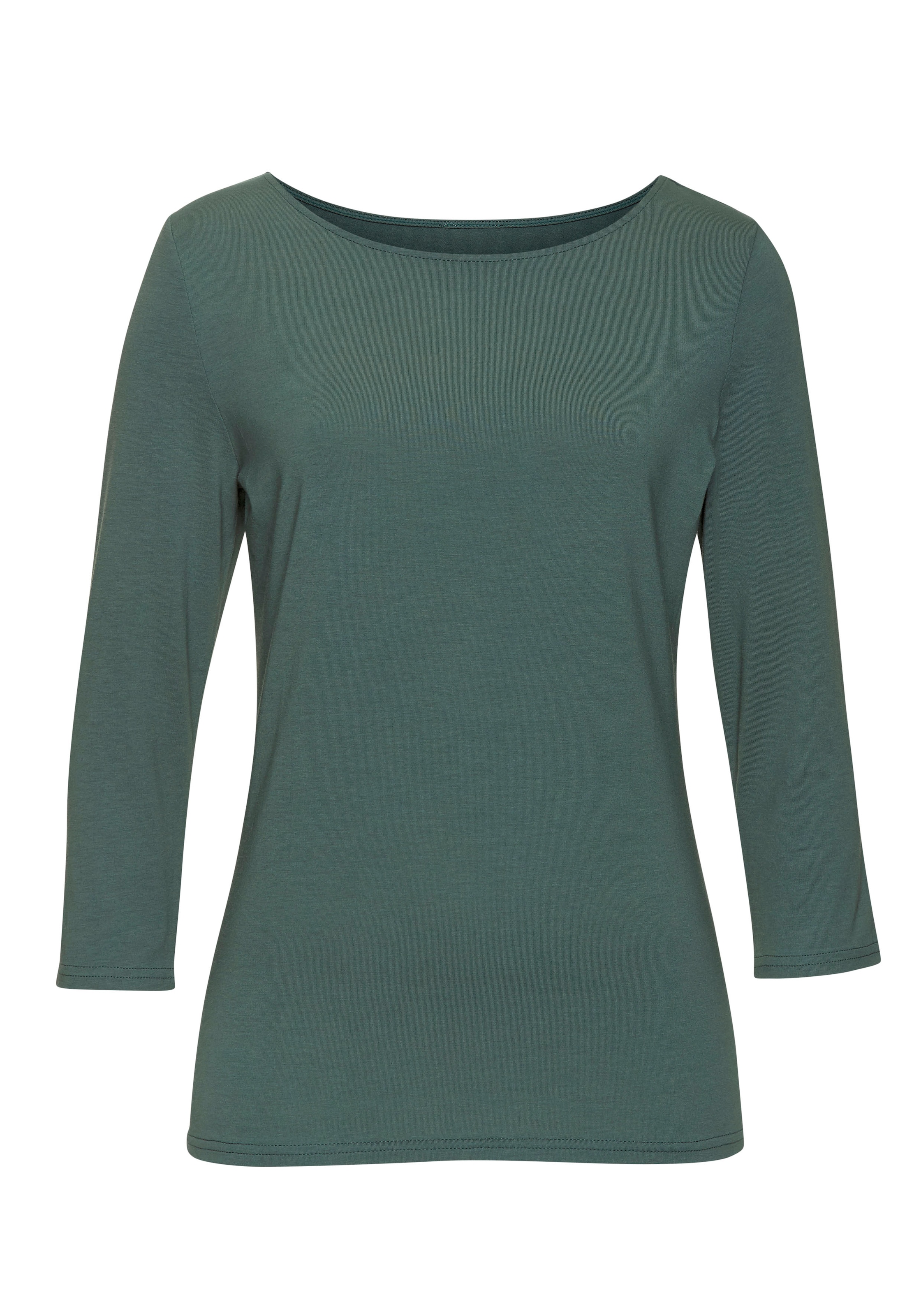 LASCANA 3/4-Arm-Shirt, (2er-Pack), aus elastischer Baumwoll-Modal-Qualität
