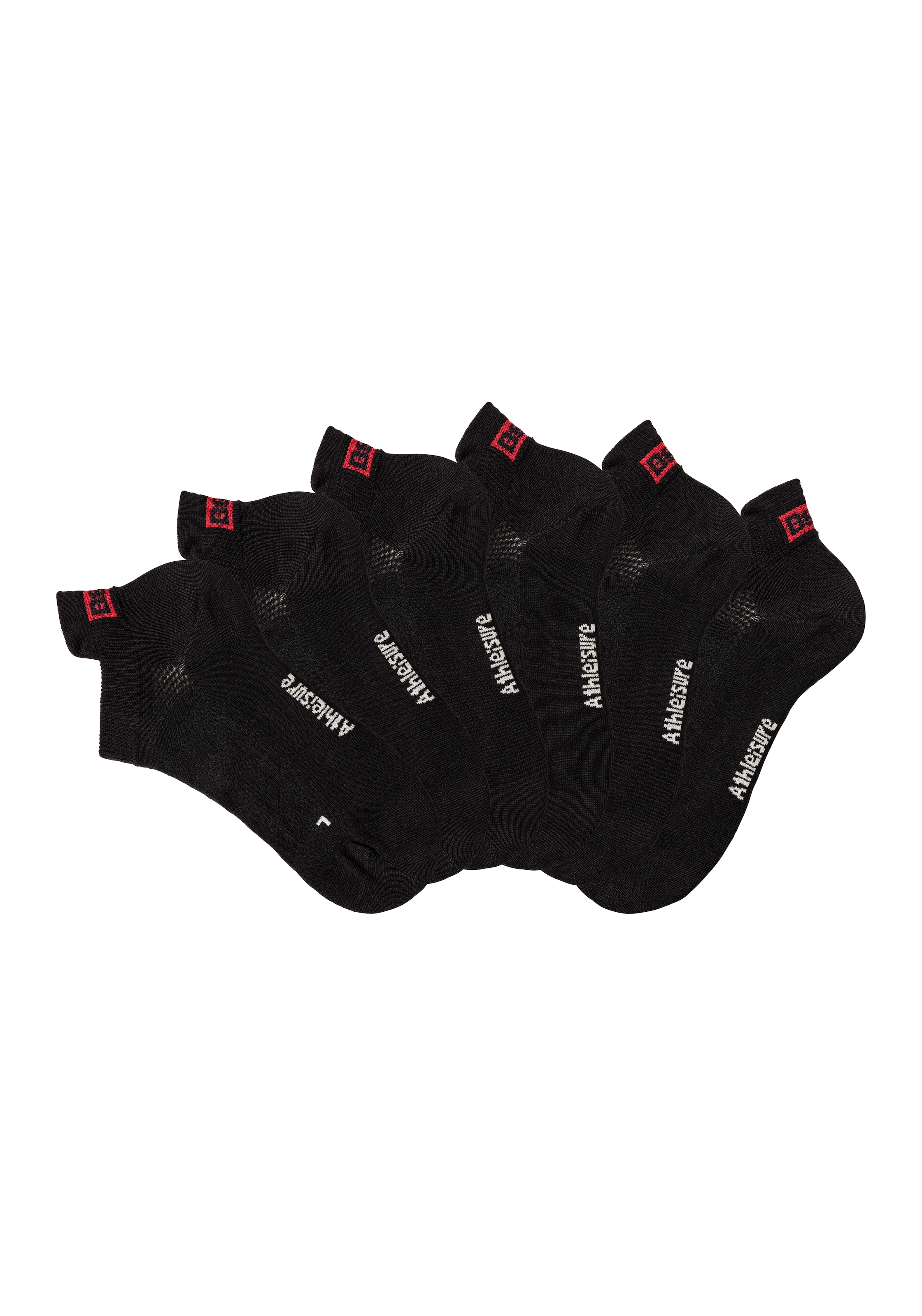 Bench. Sneakersocken, (Packung, 6 Paar), mit Lüftungskanälen in Netzstruktur