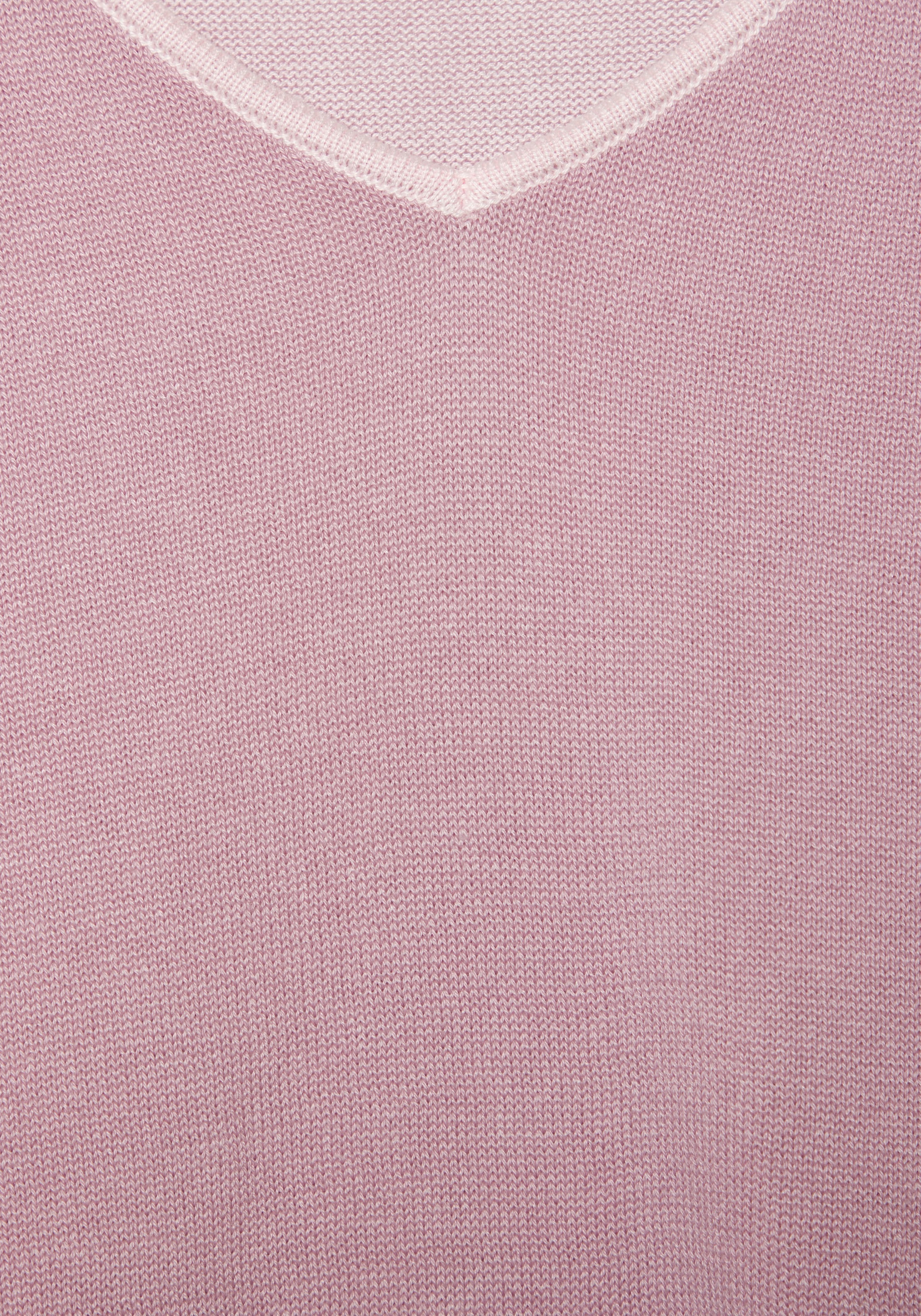 Vivance V-Ausschnitt-Pullover mit Kontrastkanten, casual
