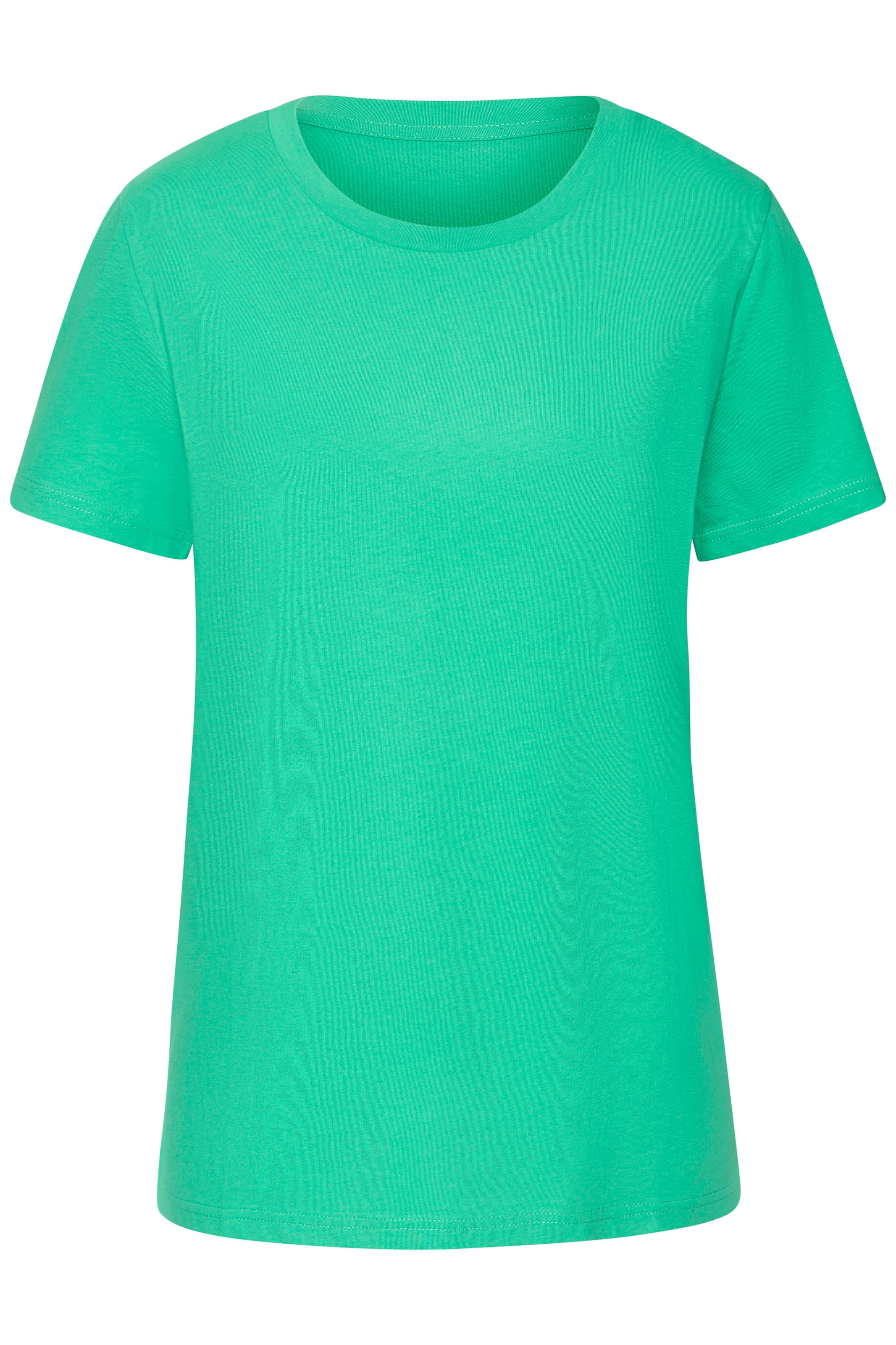 Beachtime T-Shirt »mit modischem Schlitz am Saum«, aus hochwertiger Baumwoll-Qualität