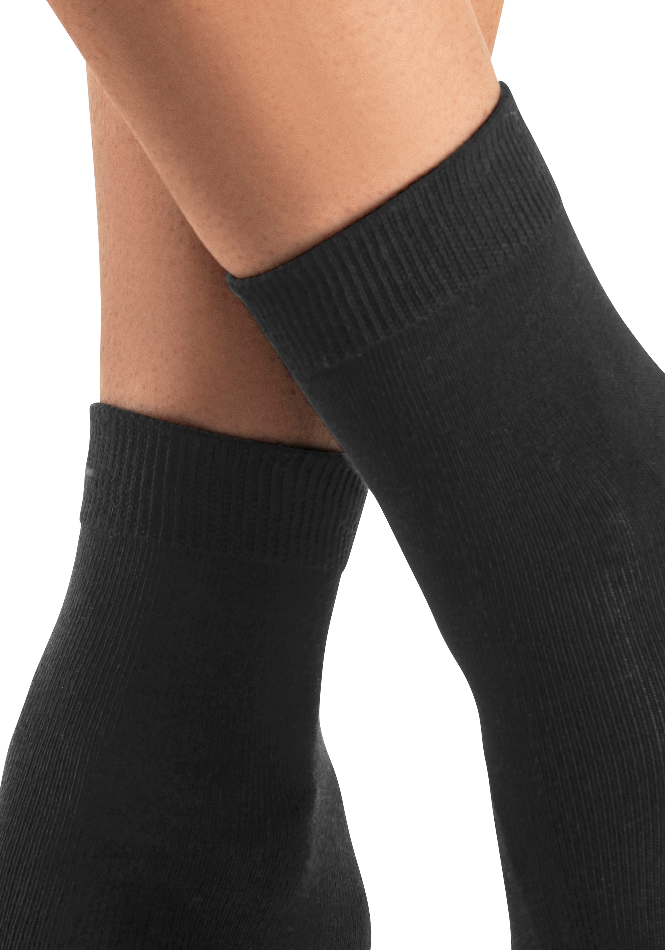 LASCANA Basicsocken, (Packung, 7 Paar), in bunten Melange-Farben