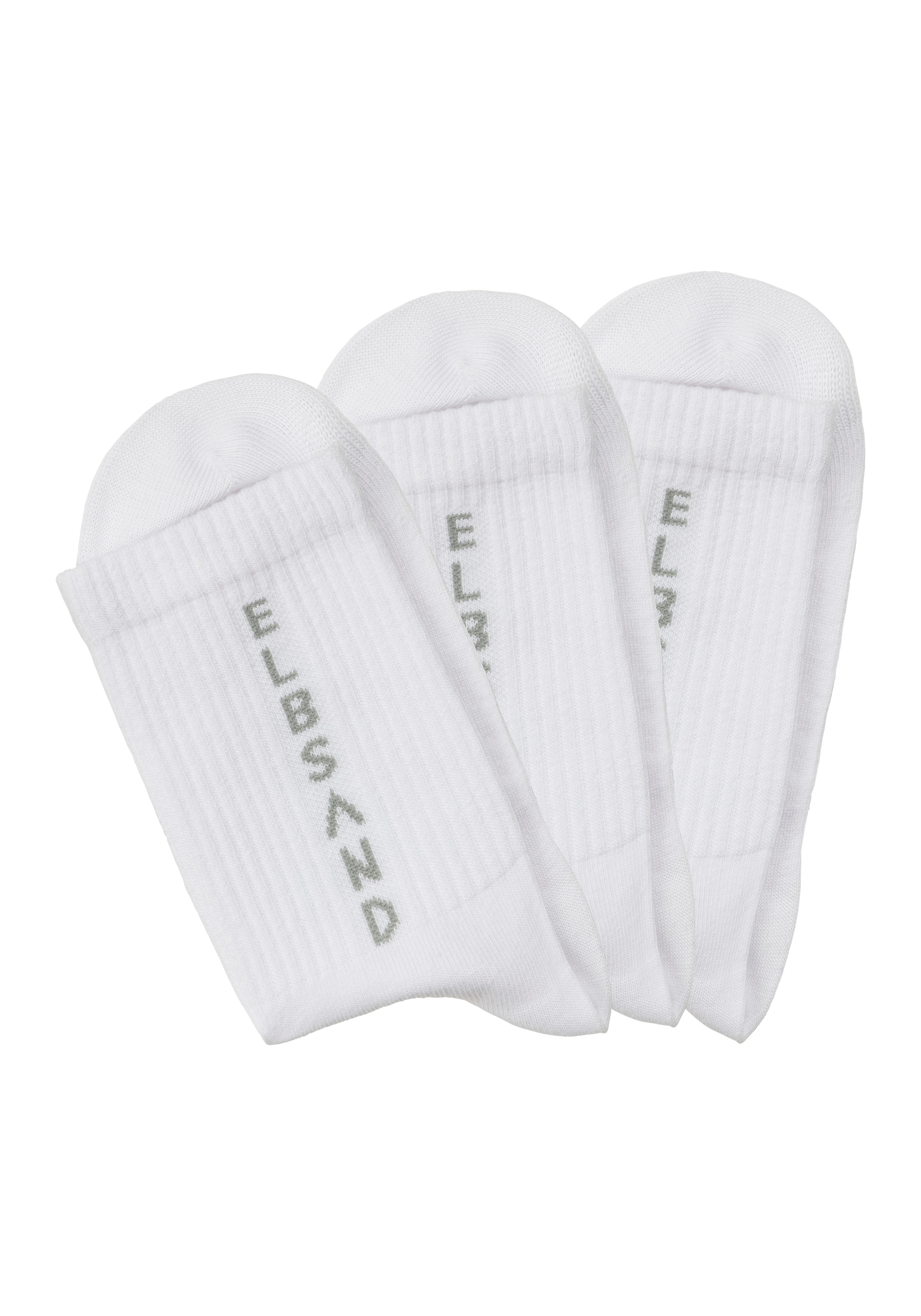 Elbsand Socken, (Packung, 3 Paar), mit eingestricktem Schriftzug