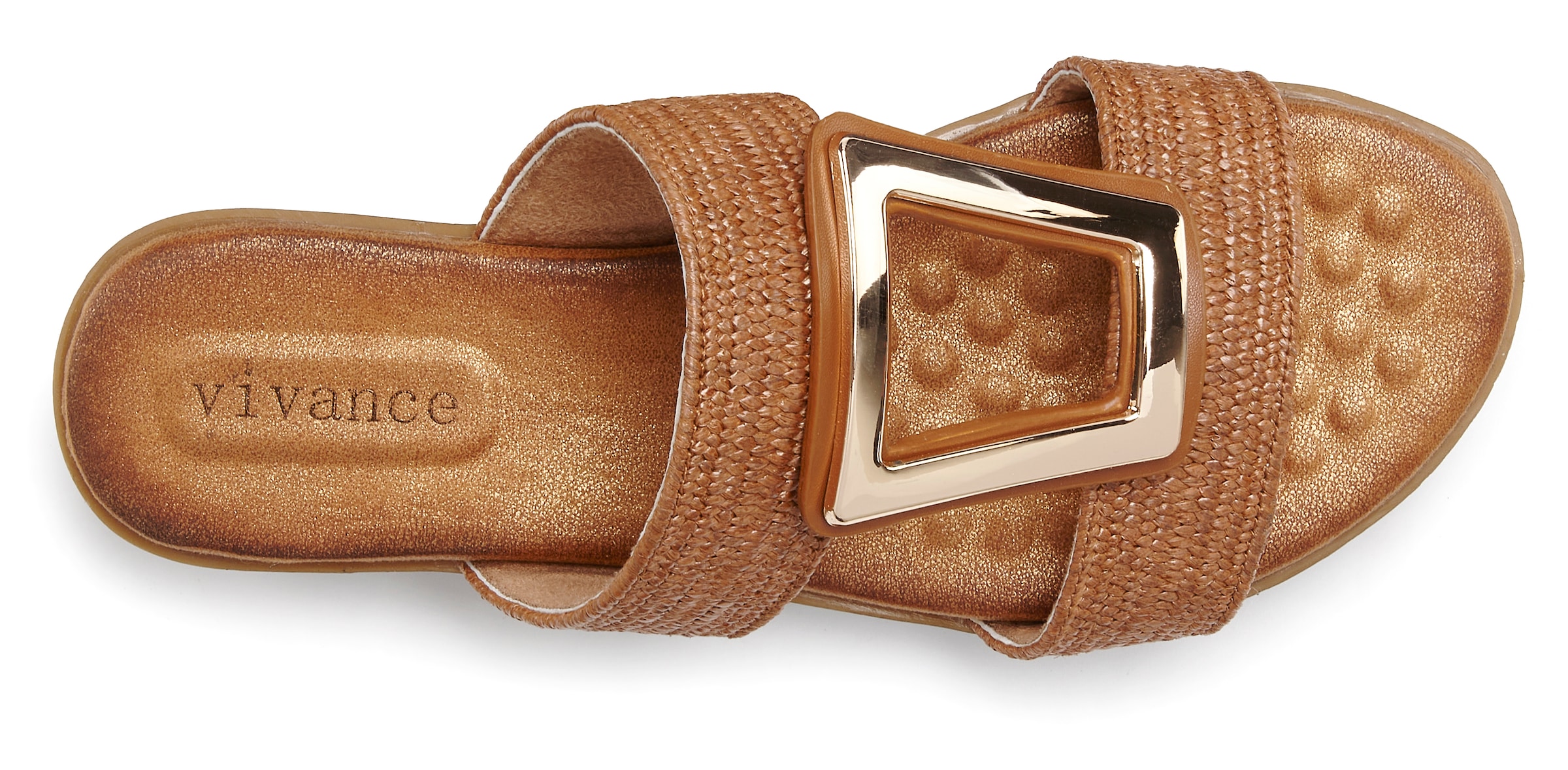 Vivance Pantolette »Sandale, Sommerschuh, offener Schuh, Mule,«  NEU mit modischem Schmuckelement und softer Innensohle VEGAN