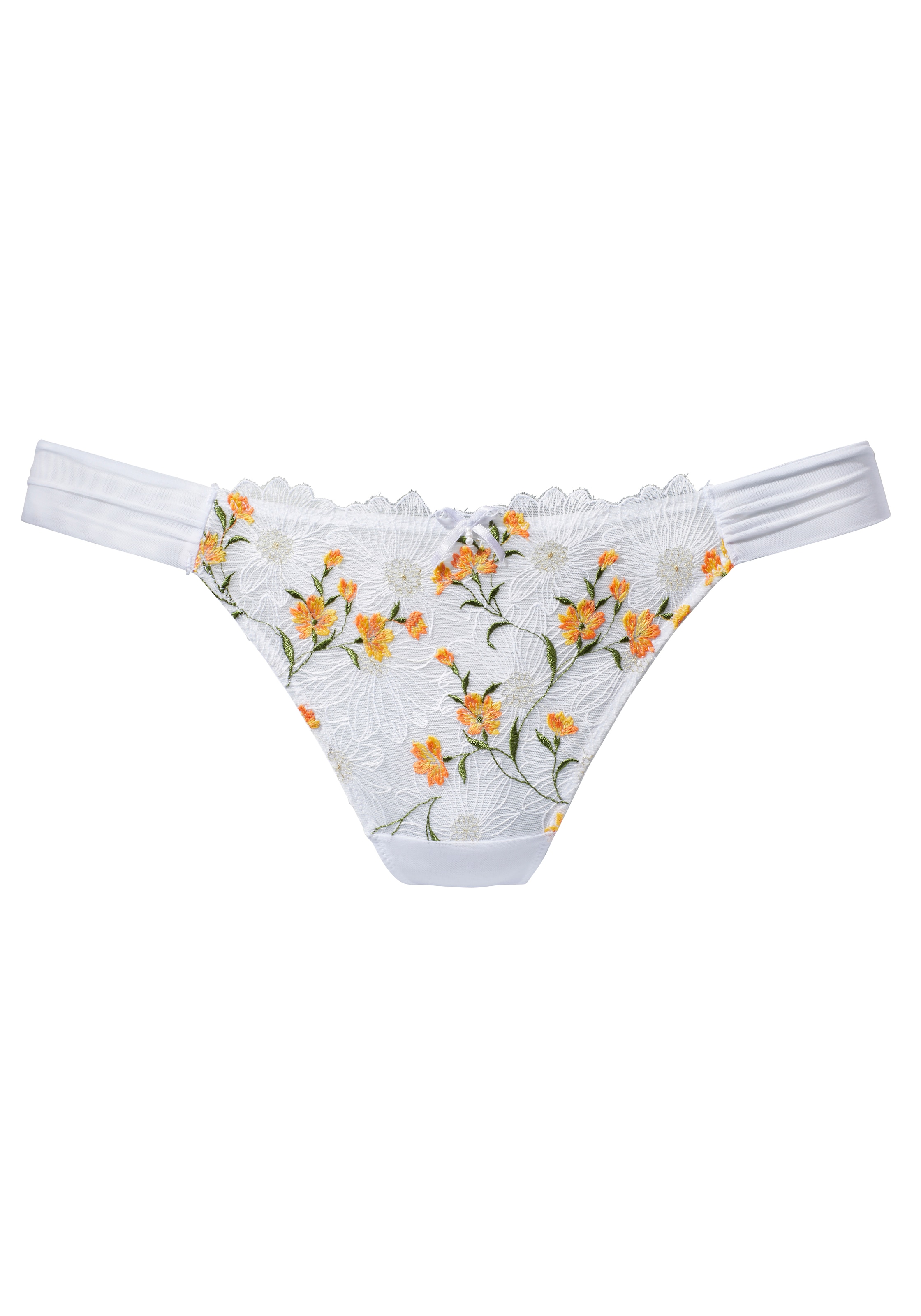 LASCANA String, aus zarter, floraler Stickereispitze
