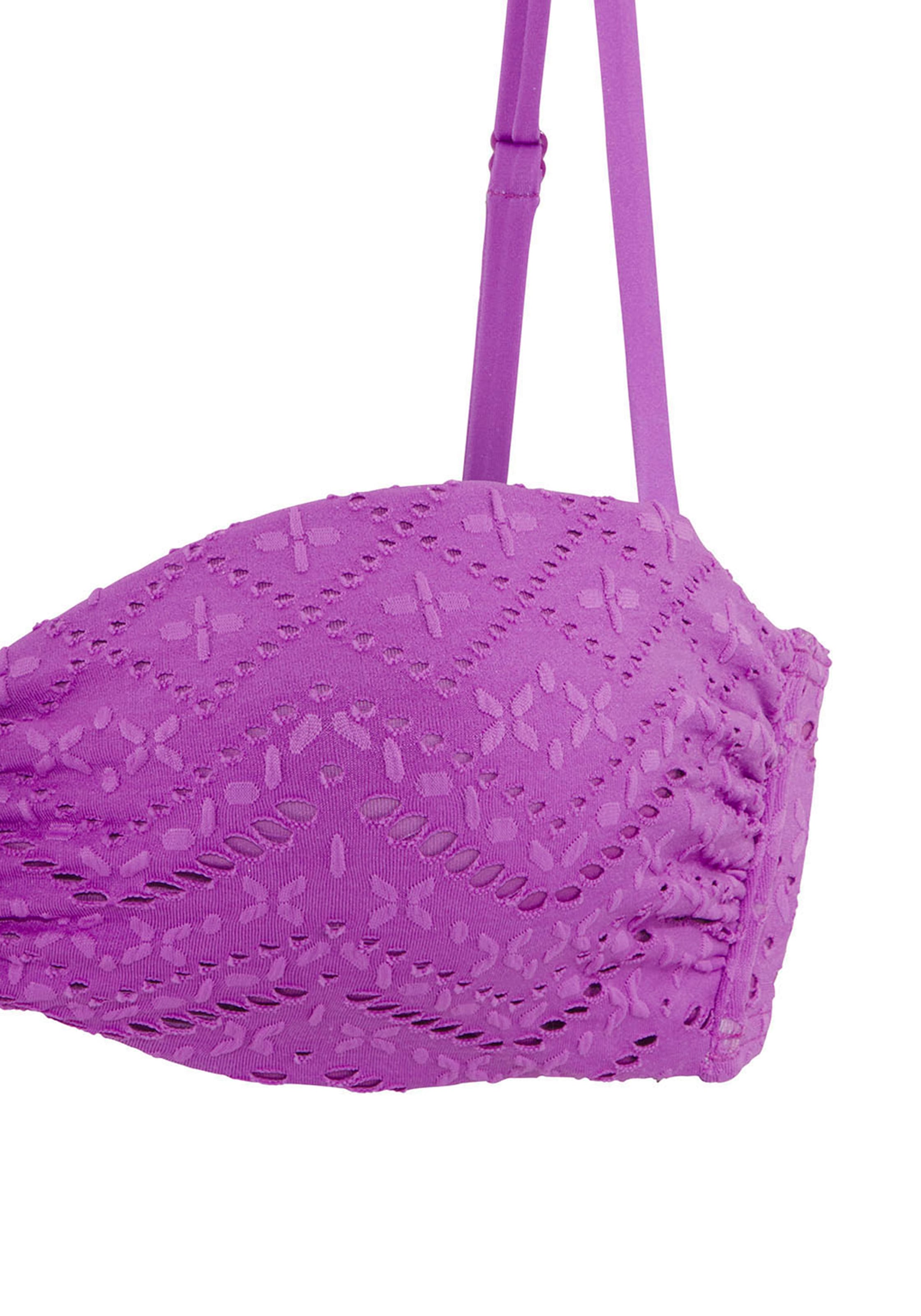 LASCANA Bügel-Bandeau-Bikini-Top »Omara«, mit Lochstickerei
