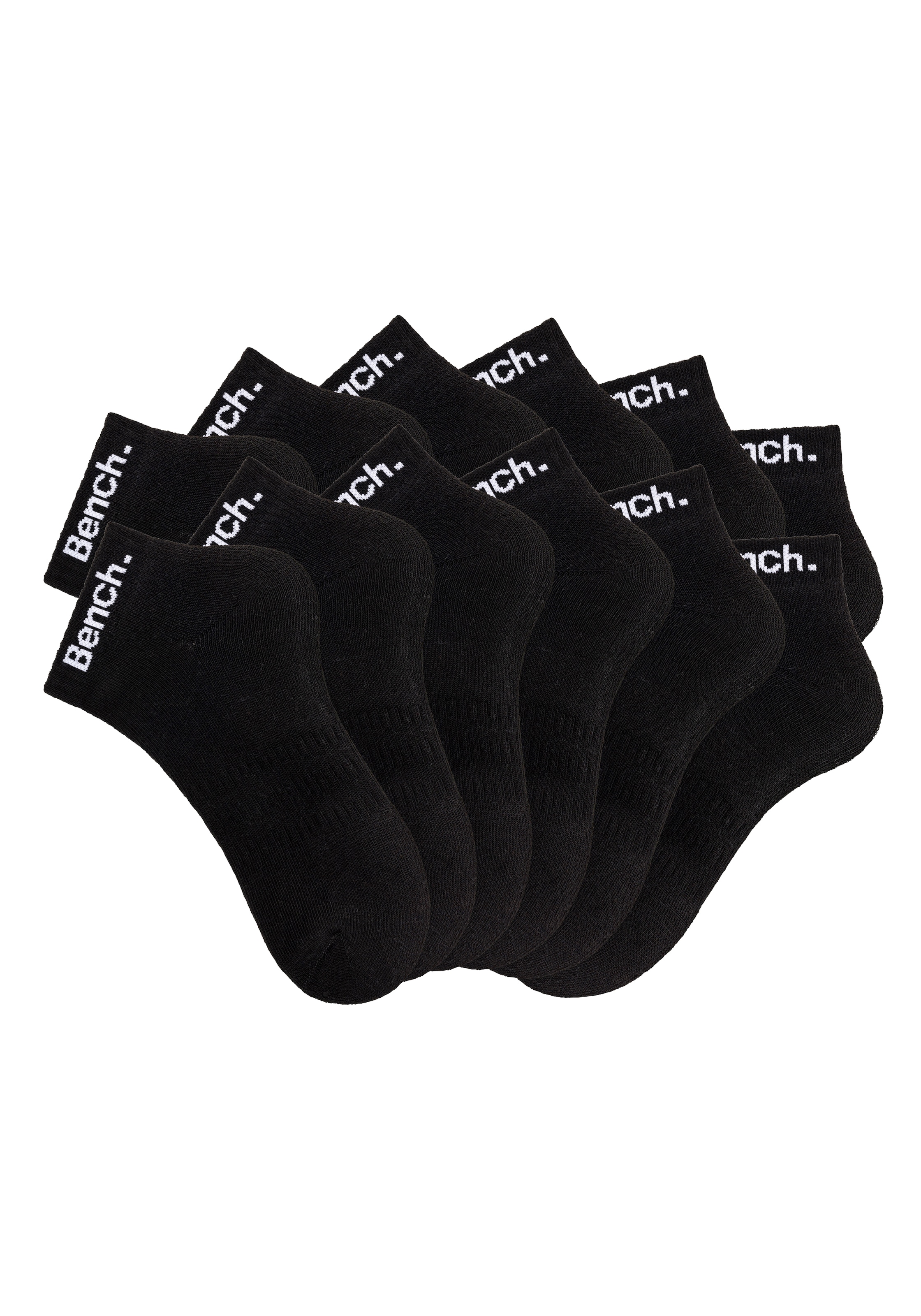Bench. Sportsocken, (Packung, 12 Paar), Tennis Kurzsocken mit Halbfußfrottee