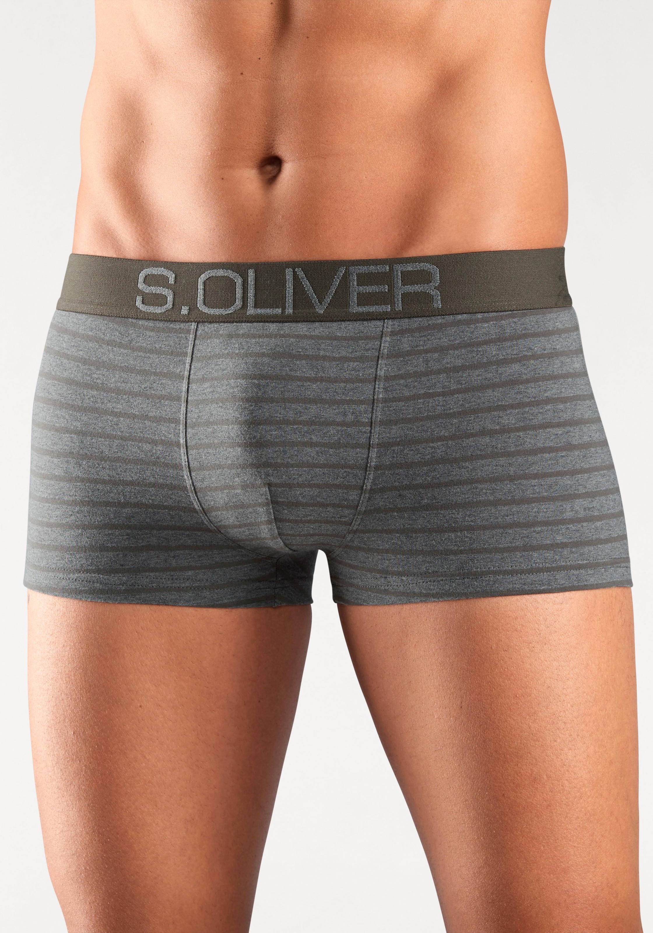 s.Oliver Hipster, (Packung, 4 St.), knapp sitzende Boxershorts für Herren aus Baumwoll-Mix