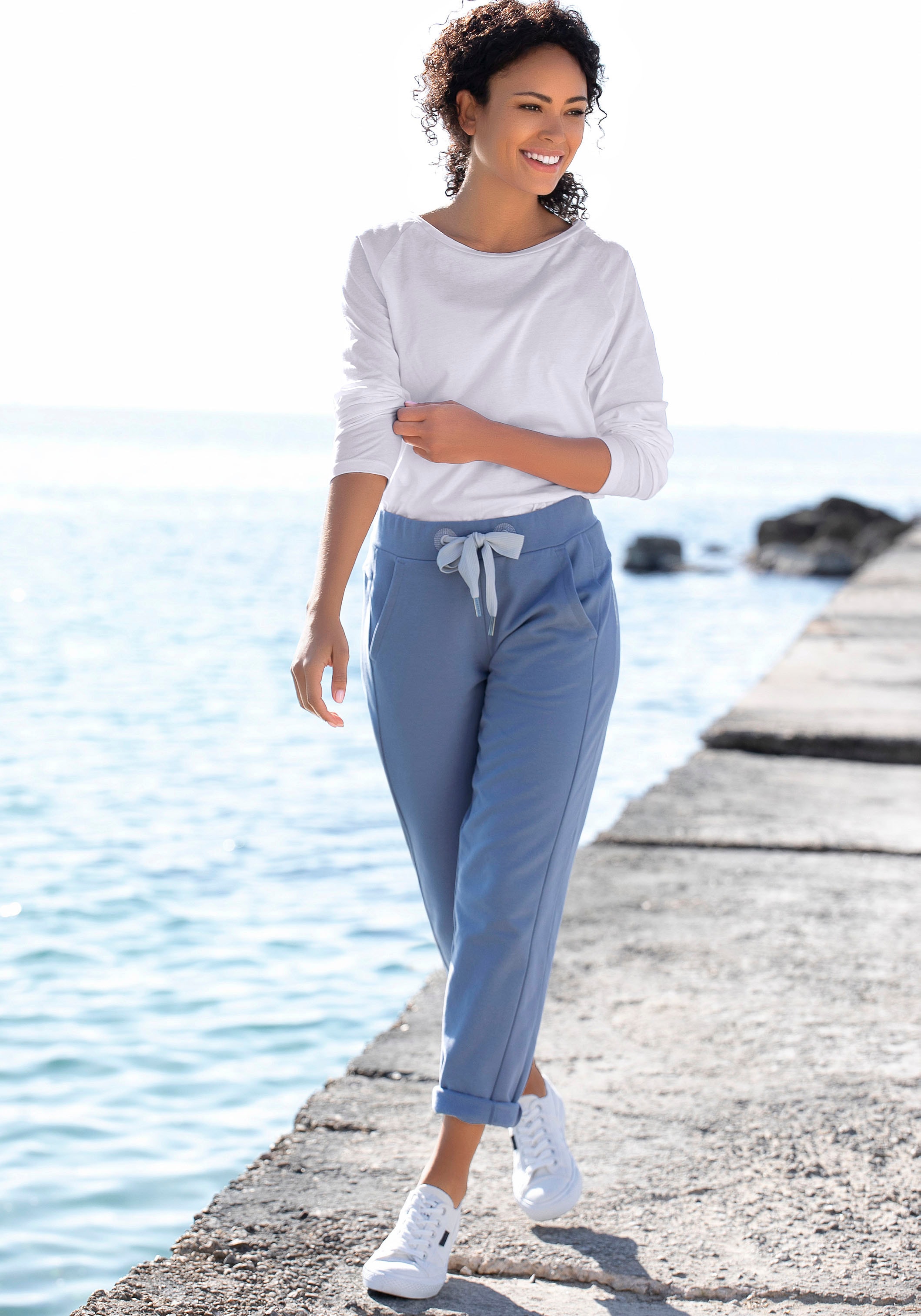 Elbsand Sweathose »Brinja«, mit Logoprint am Bund und Taschen, Jogginghose, Relaxhose
