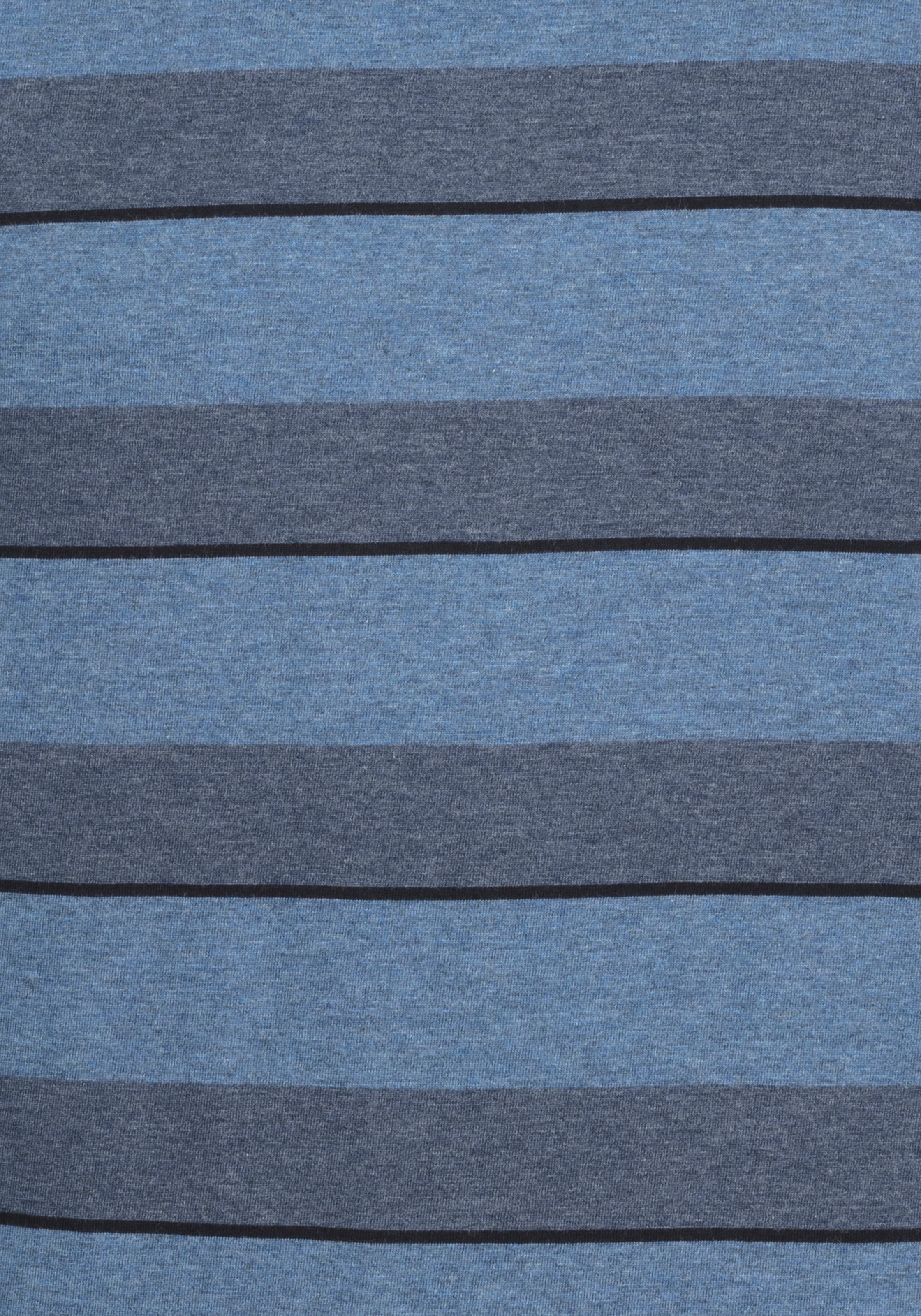 H.I.S Pyjama, (2 tlg., 1 Stück), Schlafanzug mit aufwendig gestreiftem Oberteil