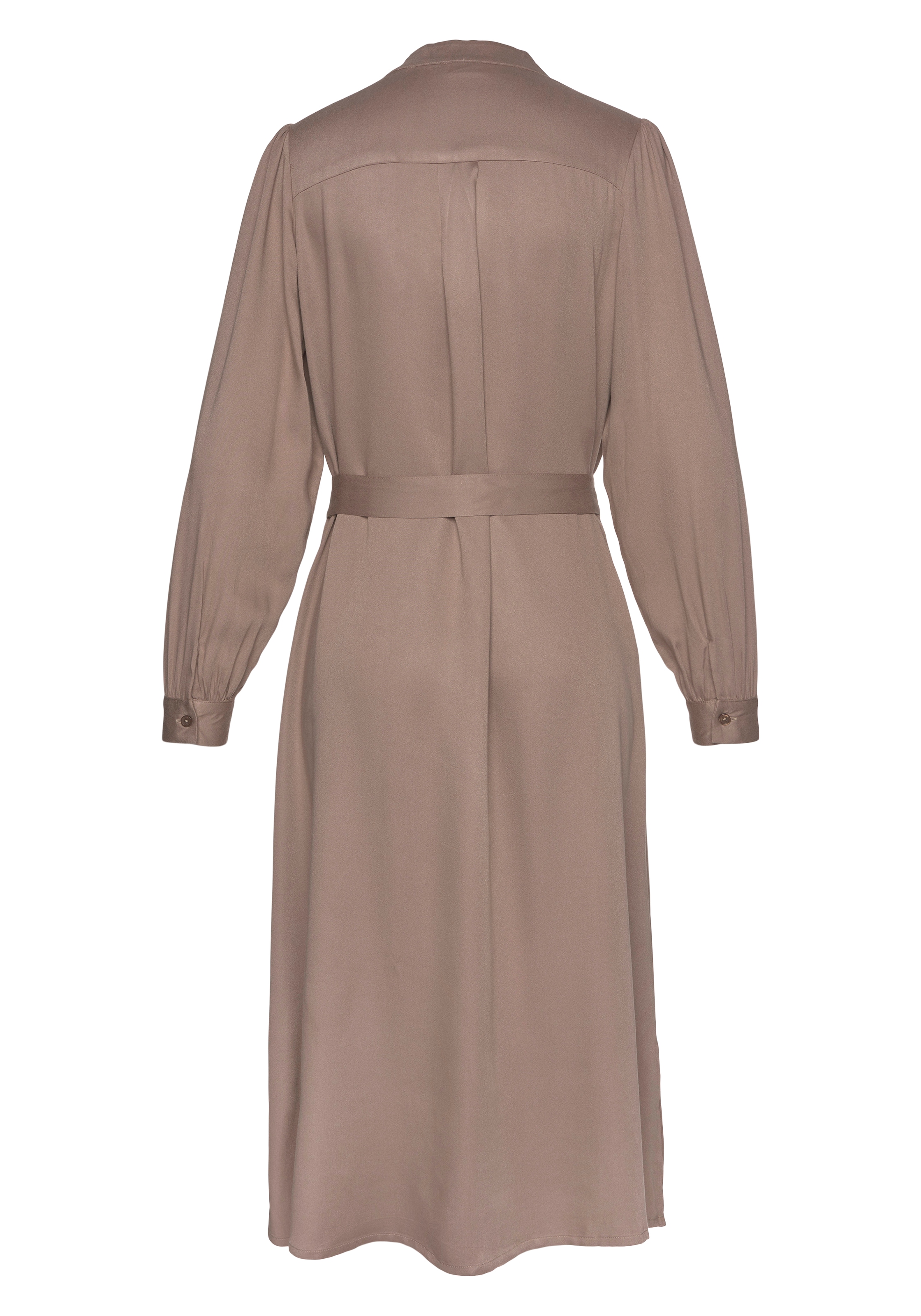 LASCANA Hemdblusenkleid mit Bindegürtel,  in lockerer Passform, elegantes Sommerkleid, Midikleid