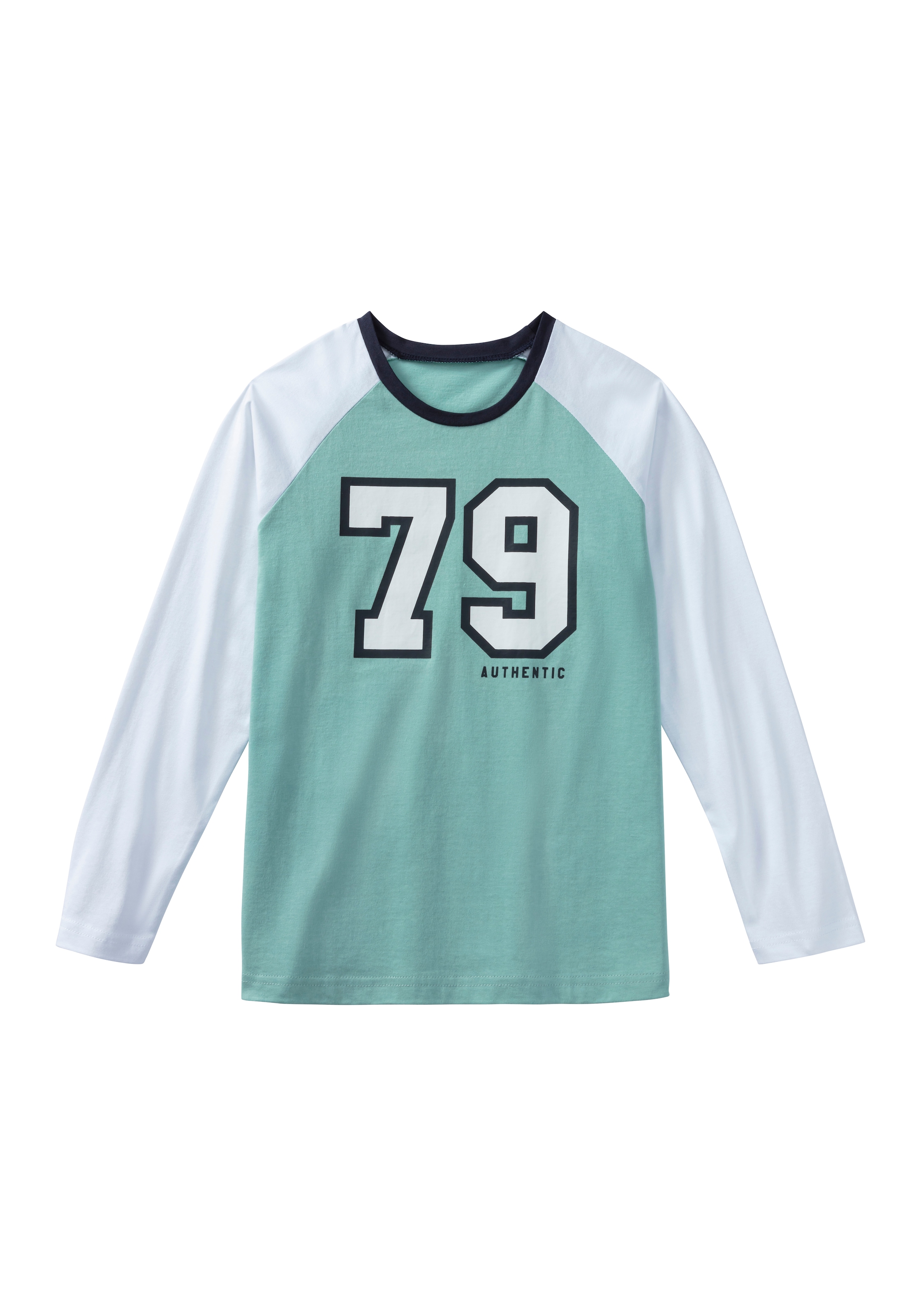 AUTHENTIC LE JOGGER Pyjama 1 Stück, 2 Stk. tlg., Schlafanzug mit großem College-Print vorn